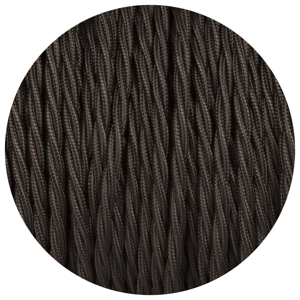 Black Twisted Fabric Braided Cable-Fabric Cable-Yester Home