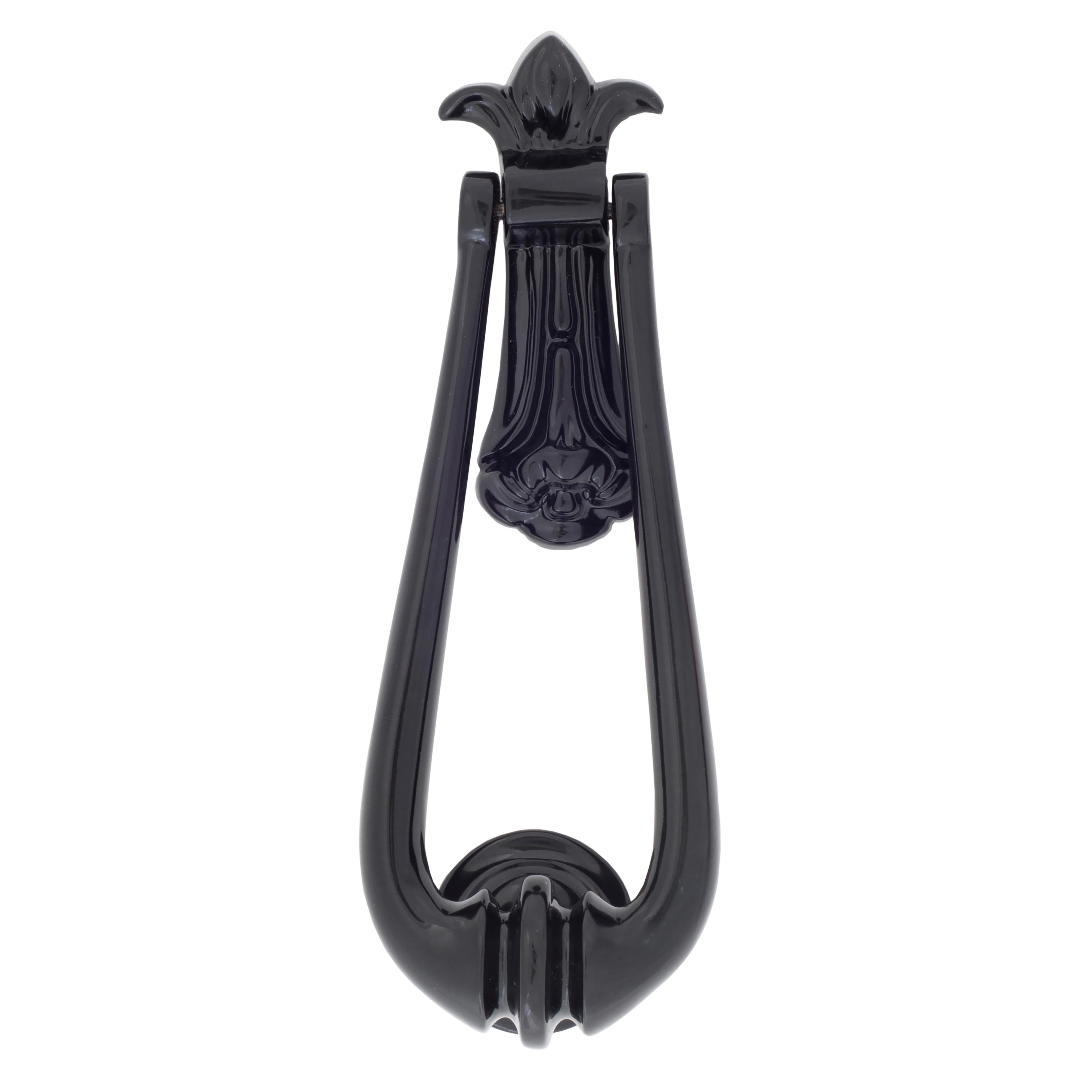 Black Victorian Loop Door Knocker | From The Anvil - Bolt-Through Door Knockers - From The Anvil - Yester Home