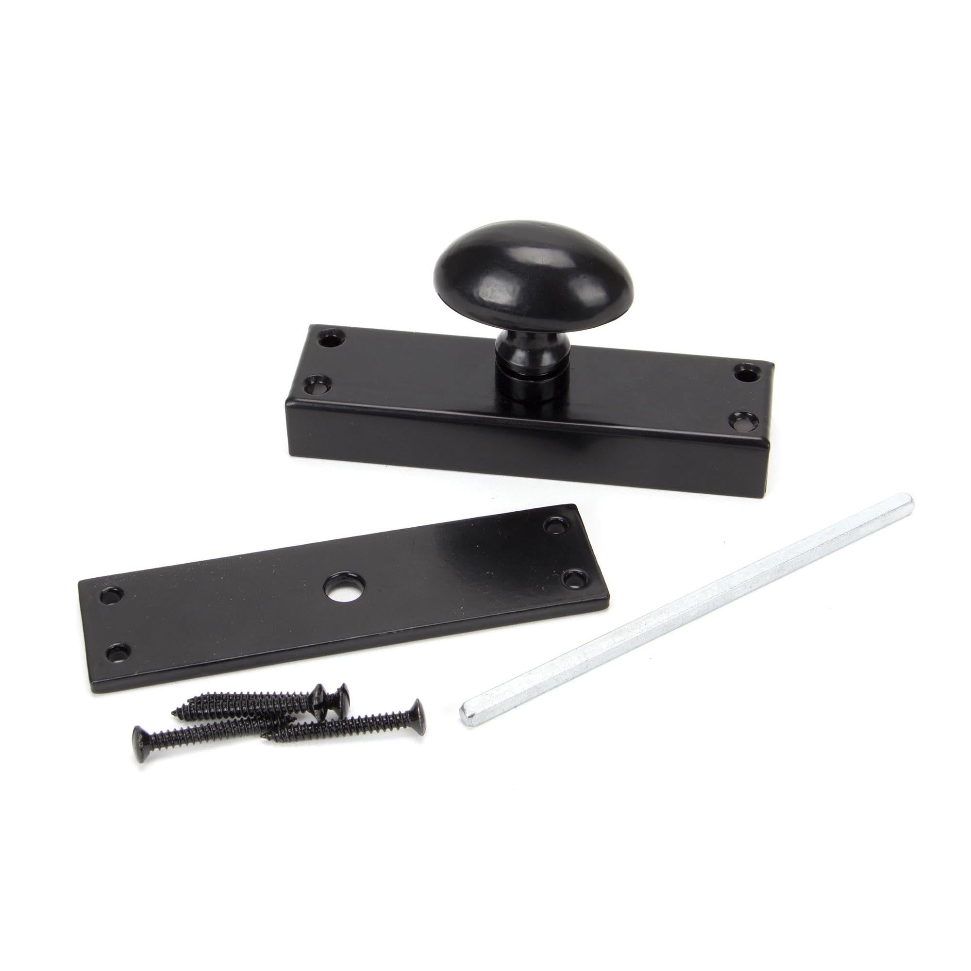 Black knob for Cremone Bolt | From The Anvil - Bolts - From The Anvil - Yester Home