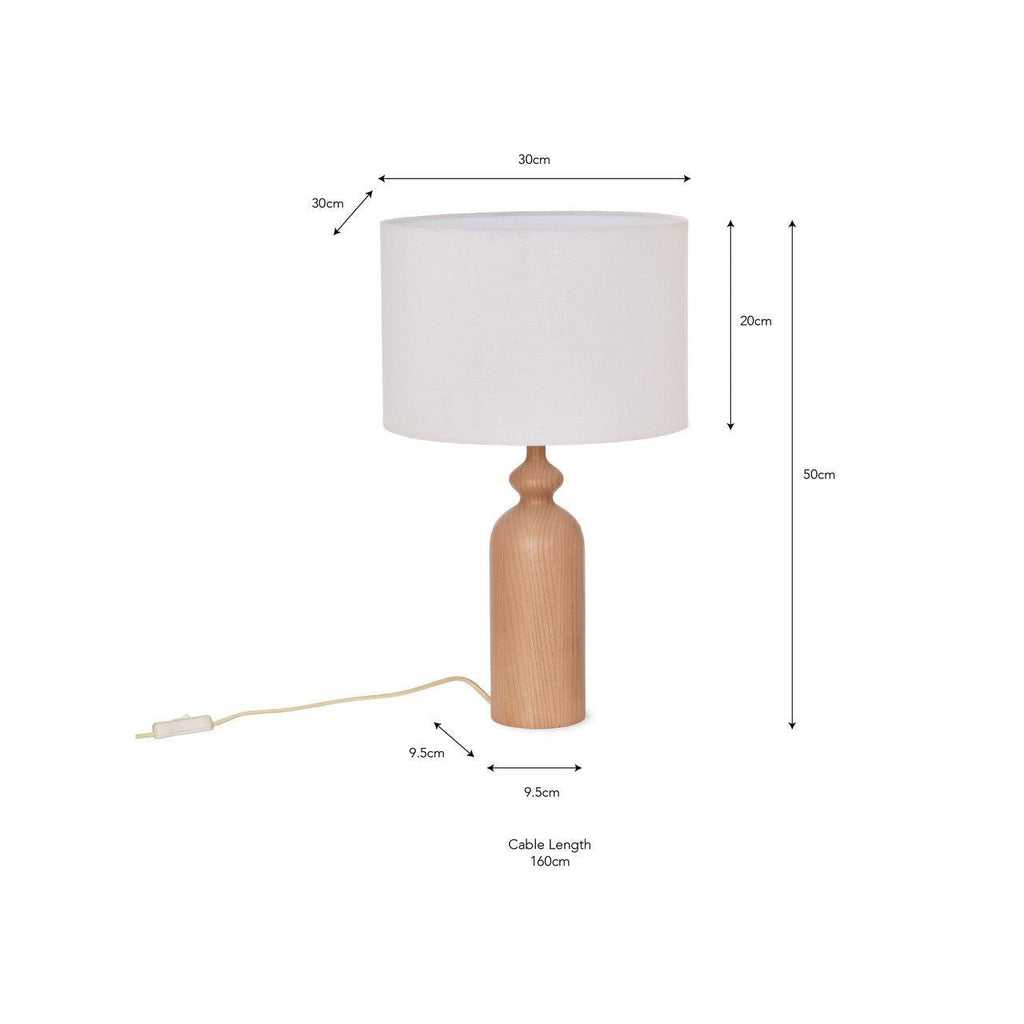 Bloomsbury Table Lamp - Ash-Table & Desk Lamps-Yester Home