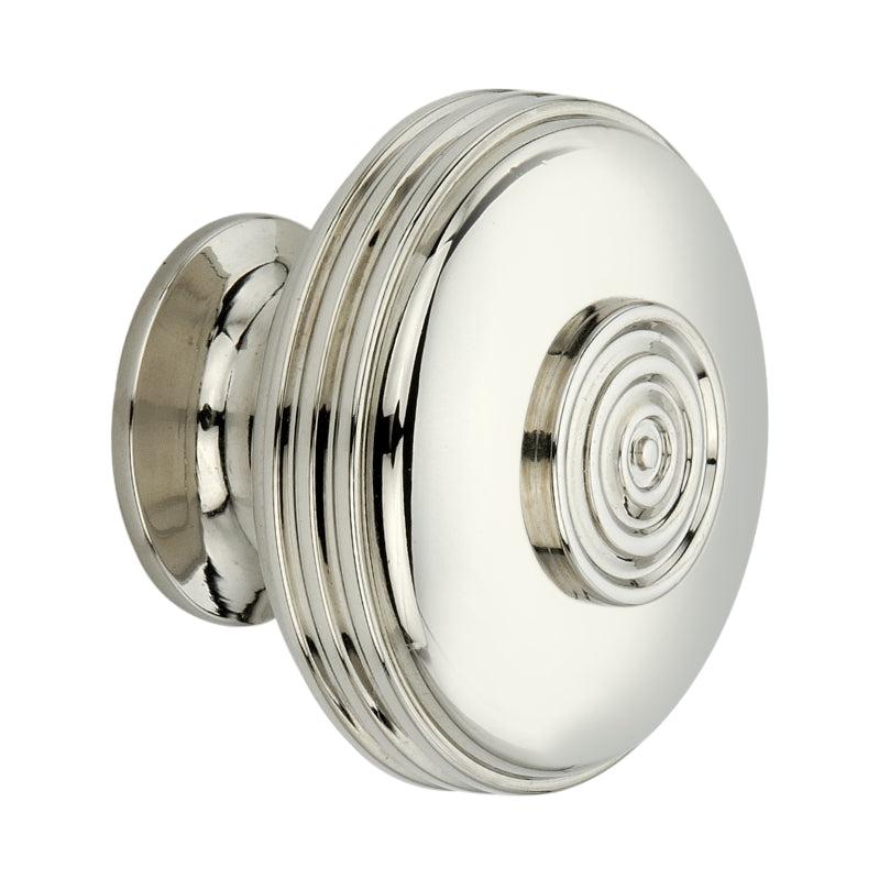 Bloxwich Large 40mm Cupboard Polished Nickel-Cupboard Knobs-Yester Home