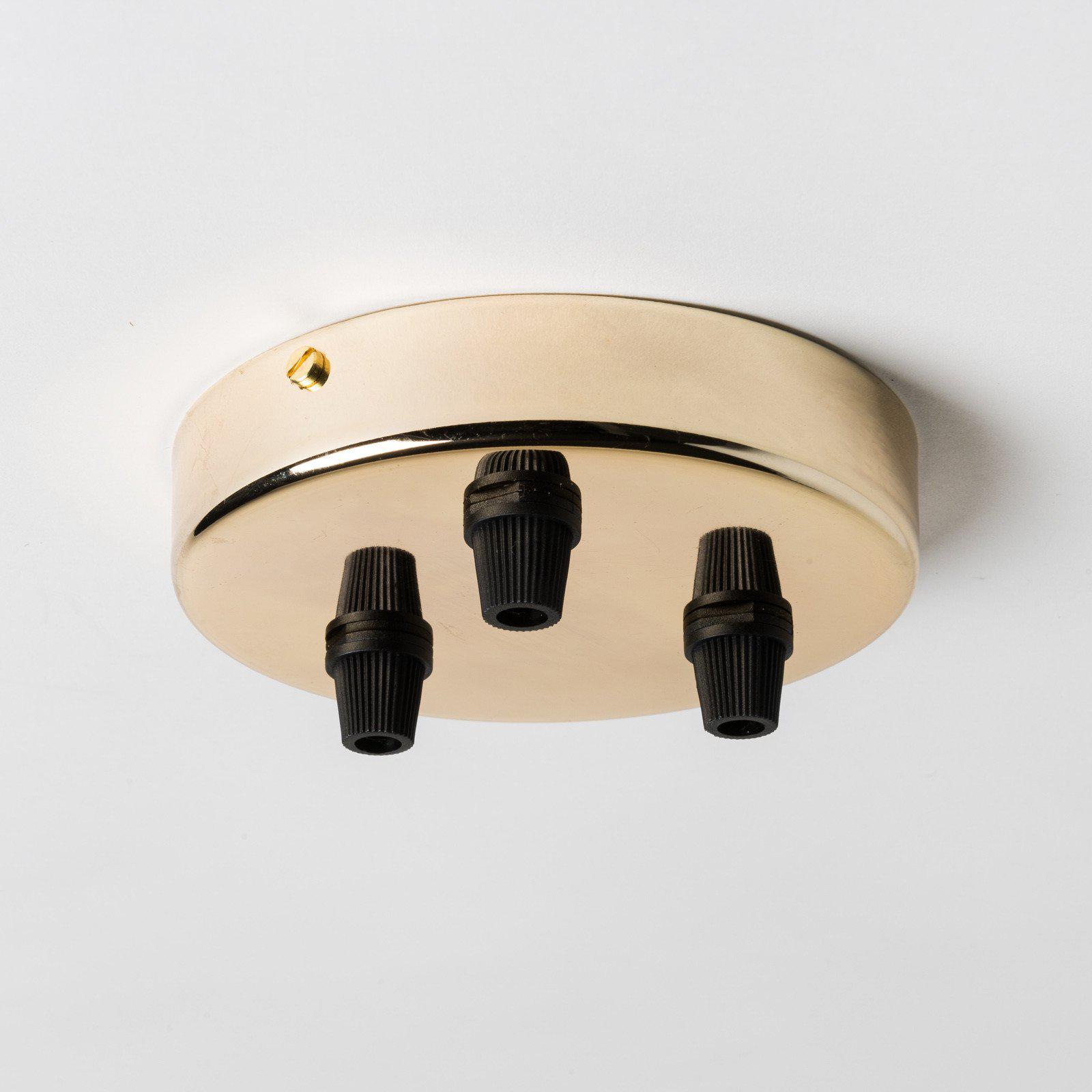 Brass 100mm Ceiling Rose - All Outlet Options-Ceiling Rose-Yester Home