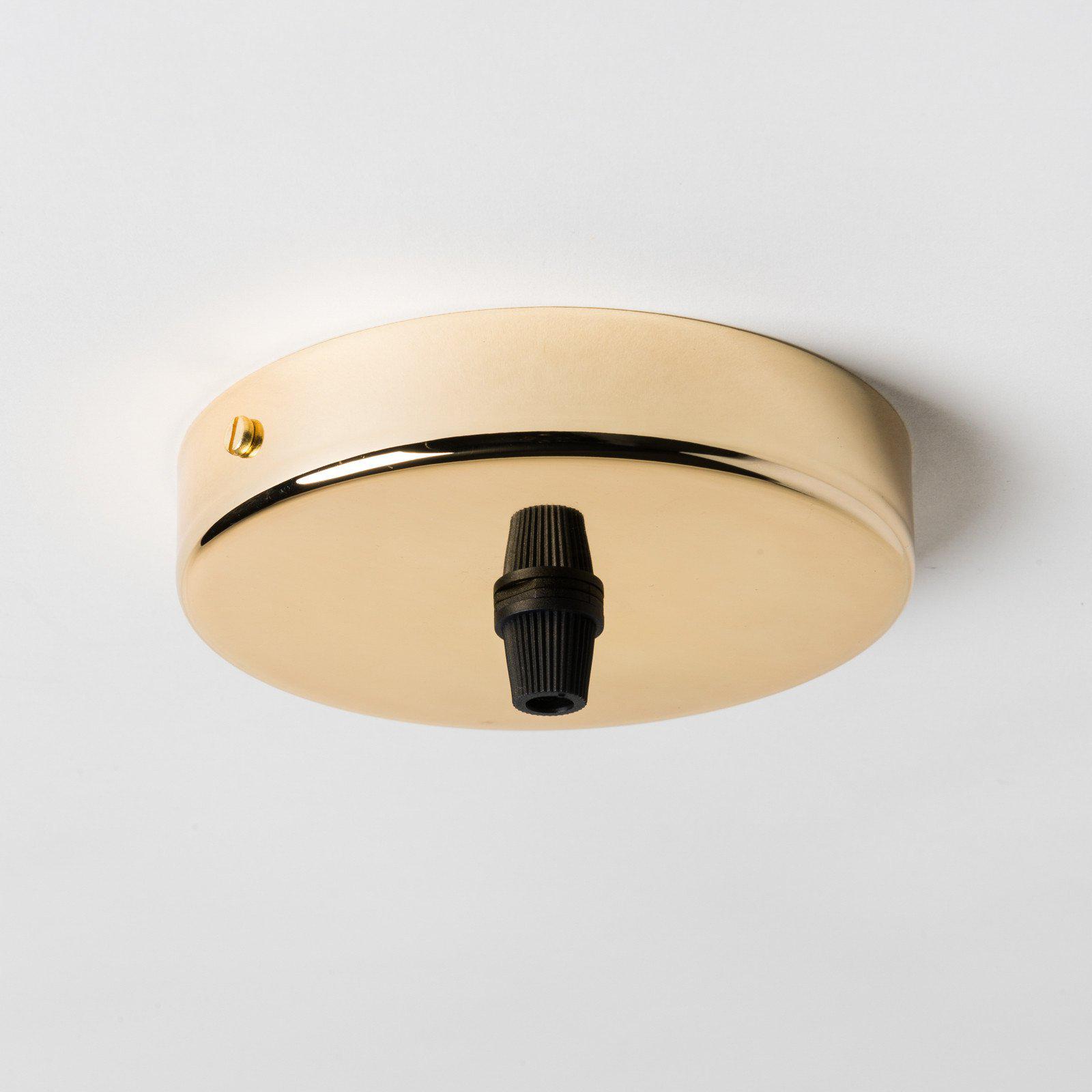 Brass 100mm Ceiling Rose - All Outlet Options-Ceiling Rose-Yester Home