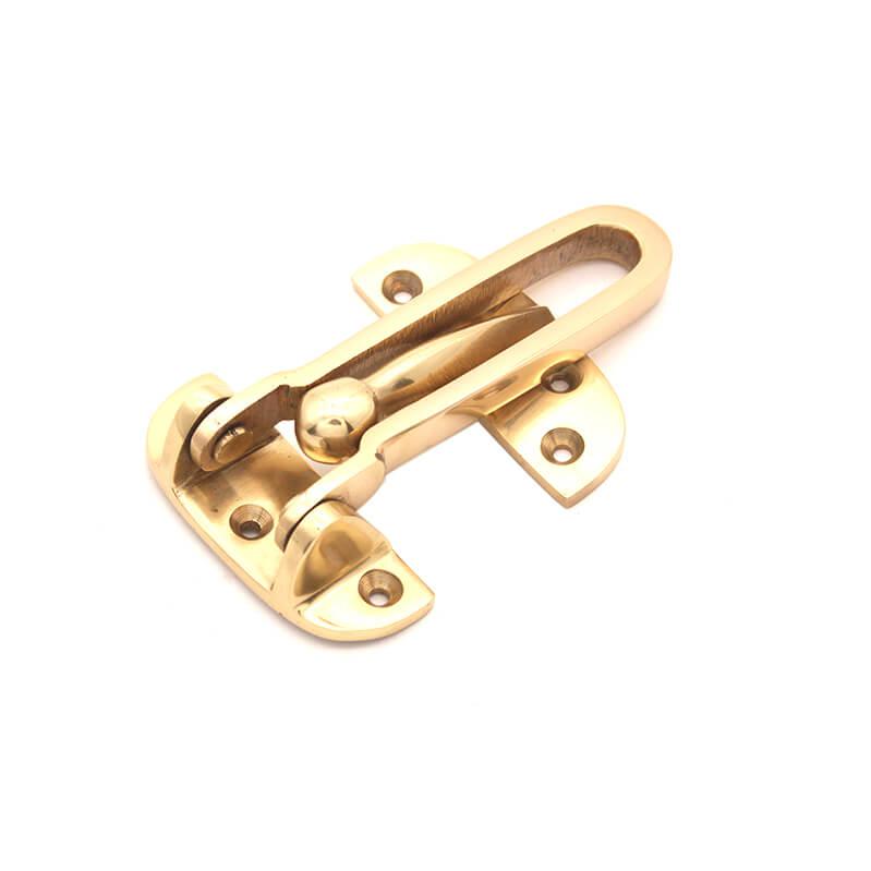Brass Door Guard 105mm Polished Brass-Door Security-Yester Home