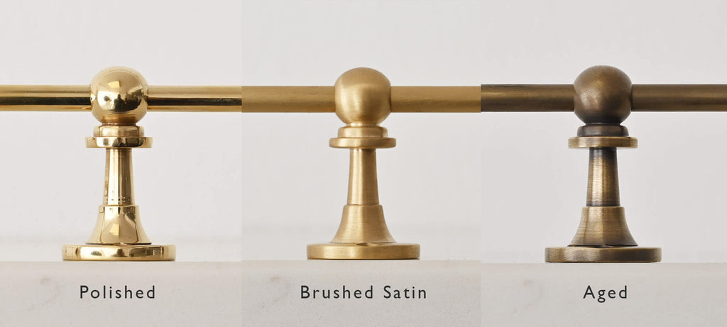 Brass Gallery Rails - Solid Brass Fiddle Fiddler Rails