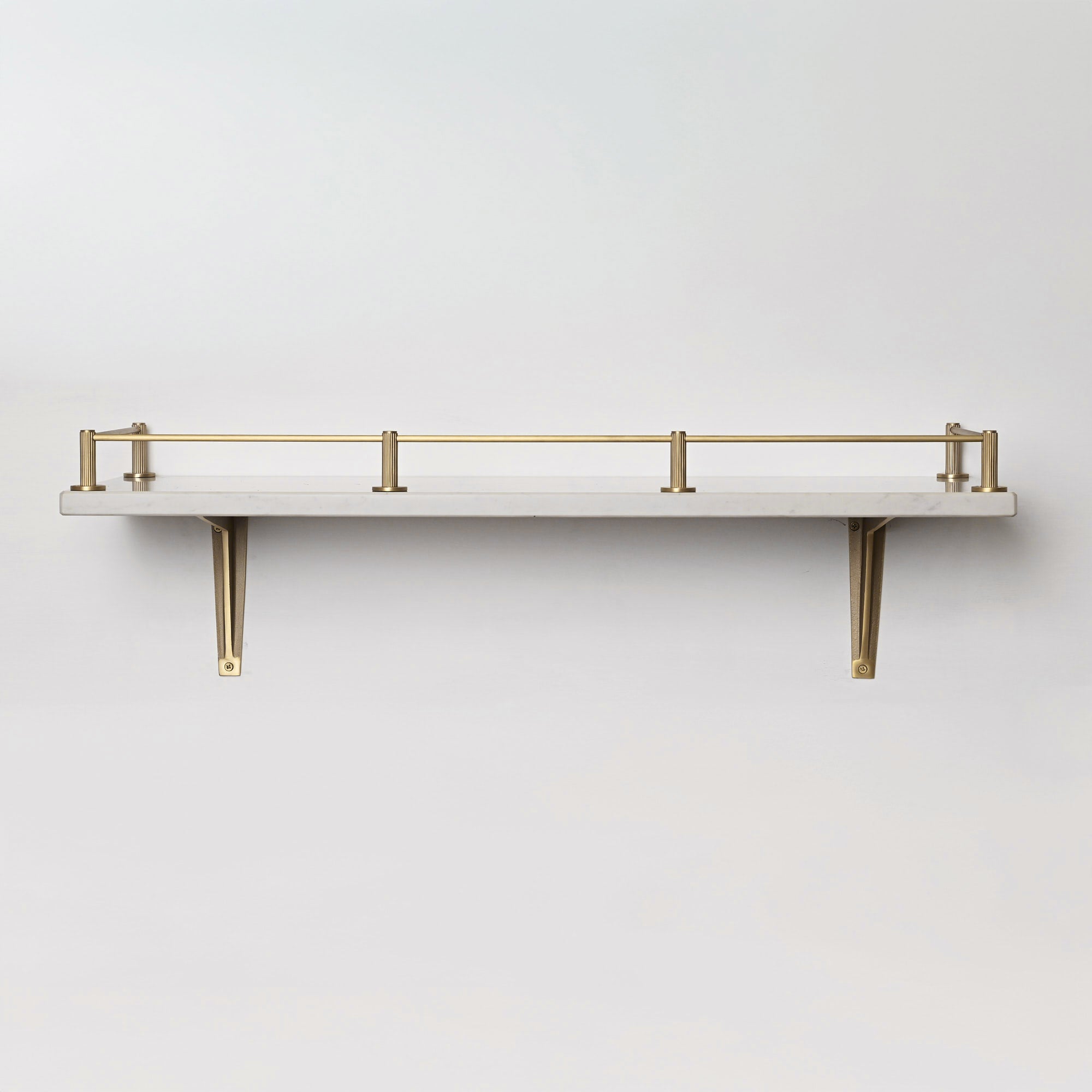 Claverley Gallery Shelf Rail | Brushed Satin Brass Lacquered - Gallery Rails - Yester Home - Yester Home