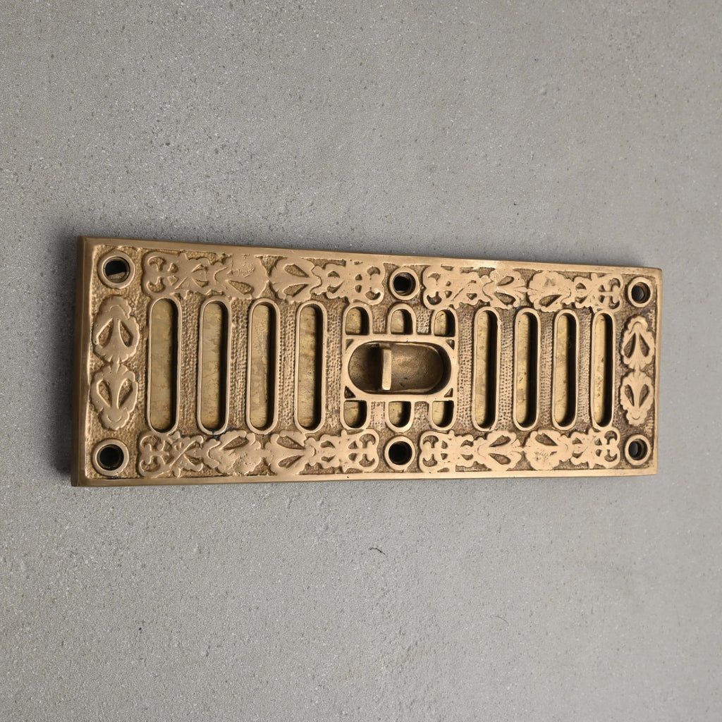 Brass Kenrick Hit & Miss Air Vent · 9 x 3 Inch ·-Air Vents-Yester Home