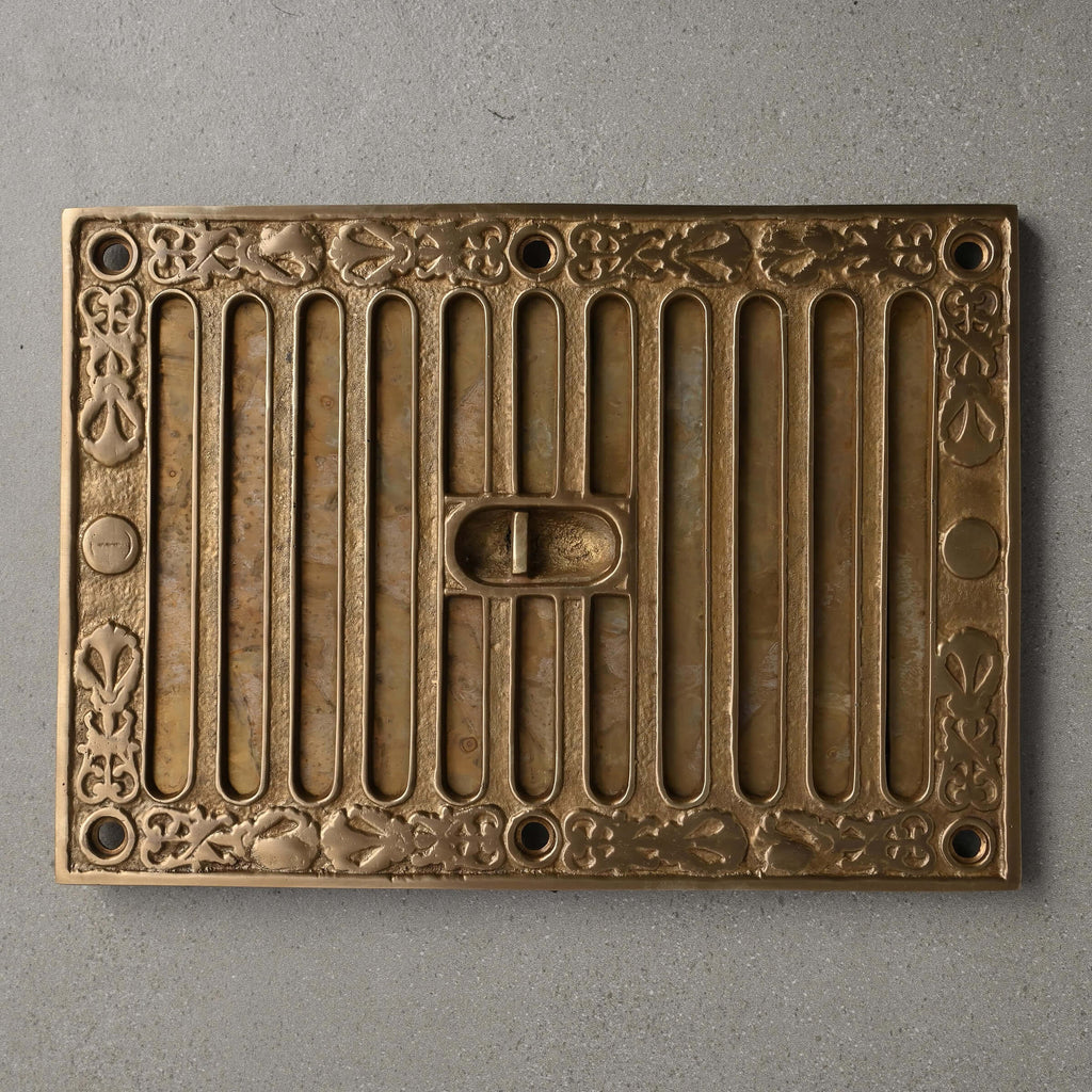 Brass Kenrick Hit & Miss Air Vent · 9 x 6 Inch ·-Air Vents-Yester Home