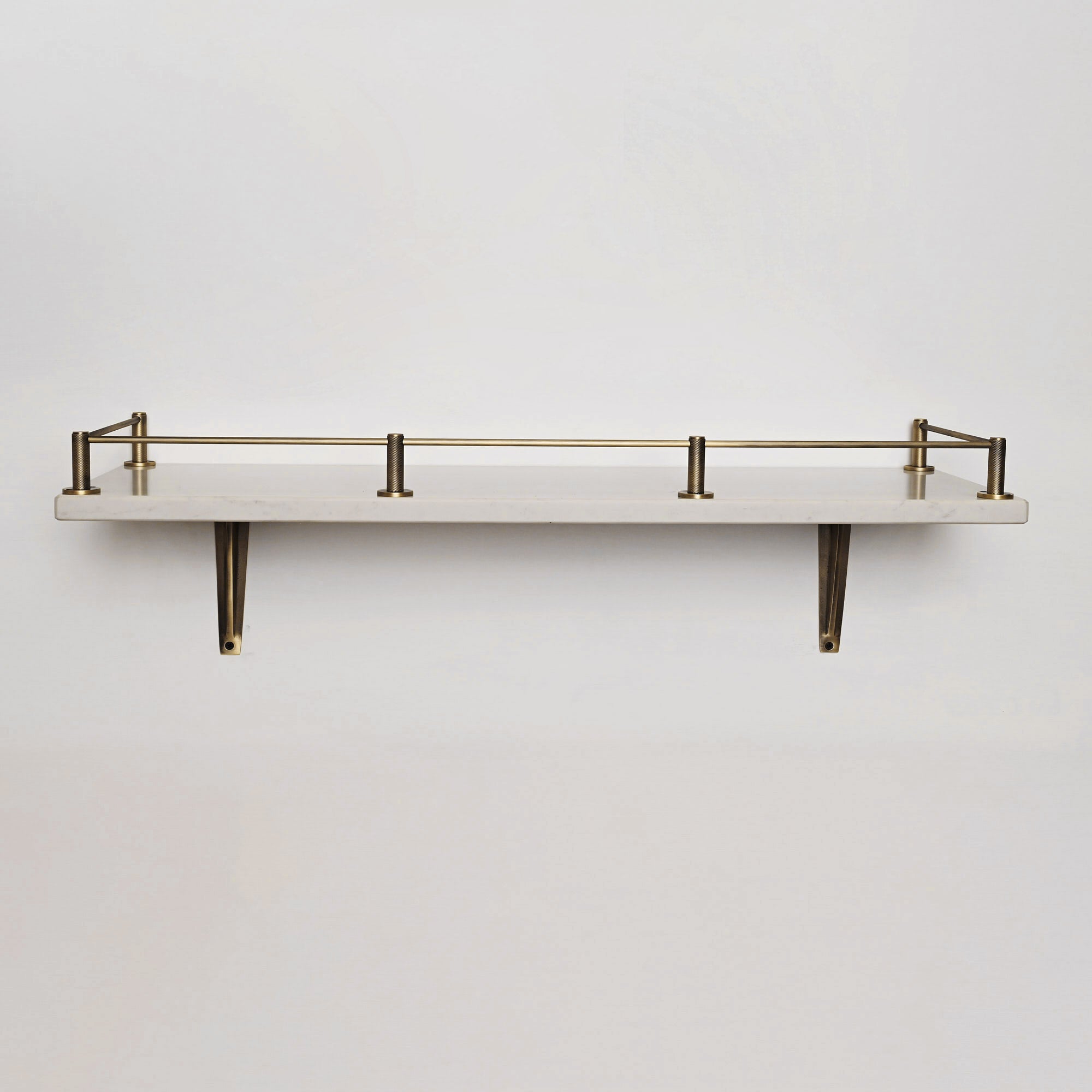 Knurled Gallery Shelf Rail | Aged Brushed Brass - Gallery Rails - Yester Home - Yester Home