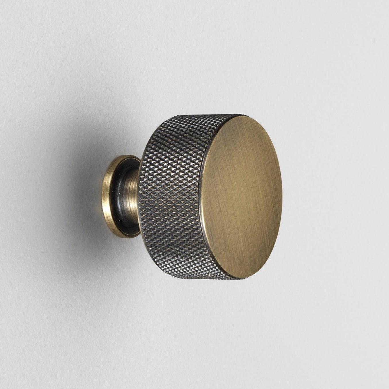 Brass Knurled Henley Cupboard Handles-Cabinet Handles-Yester Home