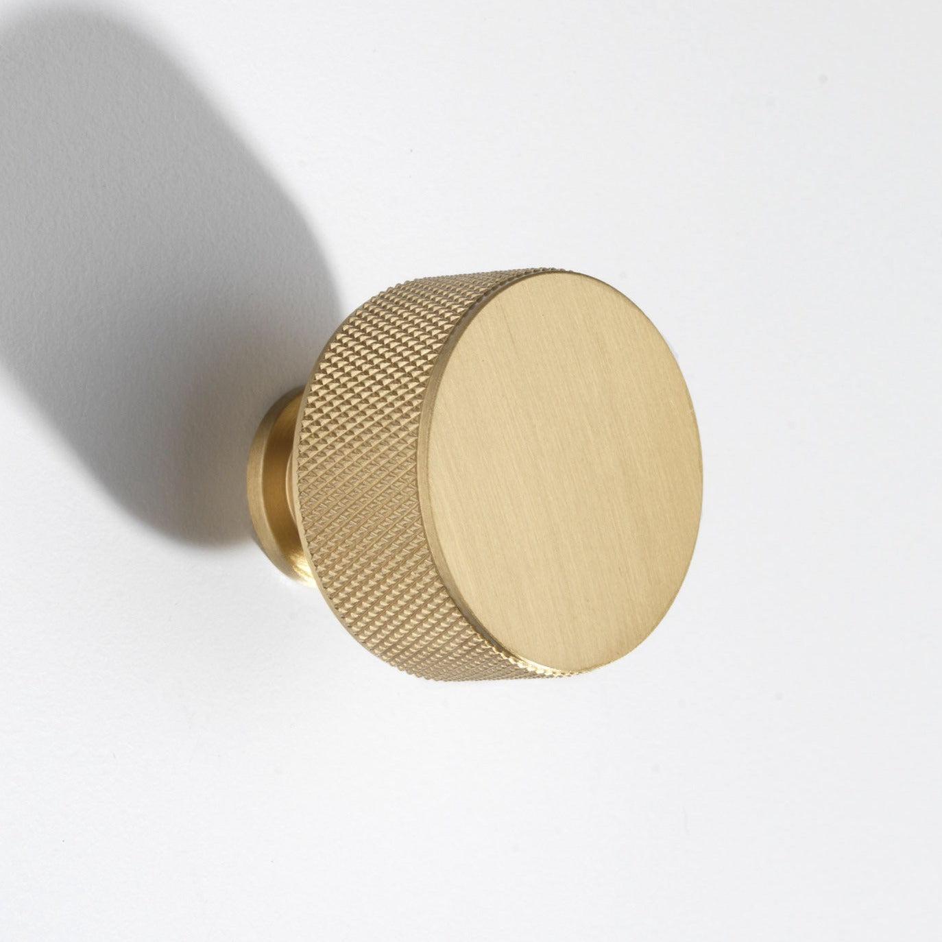 Brass Knurled Henley Cupboard Handles-Cabinet Handles-Yester Home