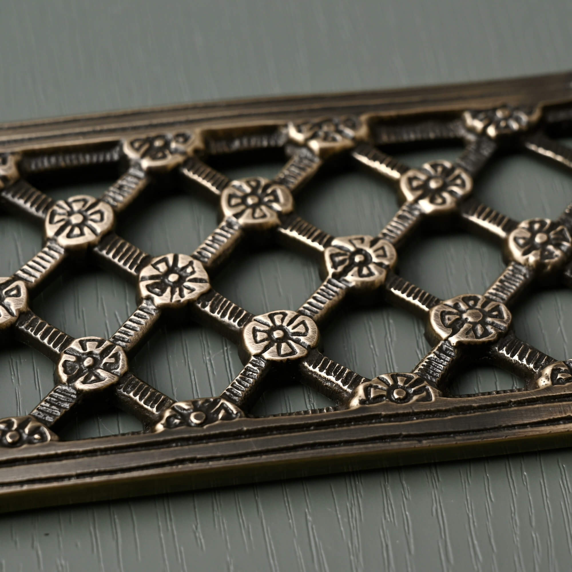 Brass Lattice Door Push Plate - Finger Plates - Yester Home - Yester Home