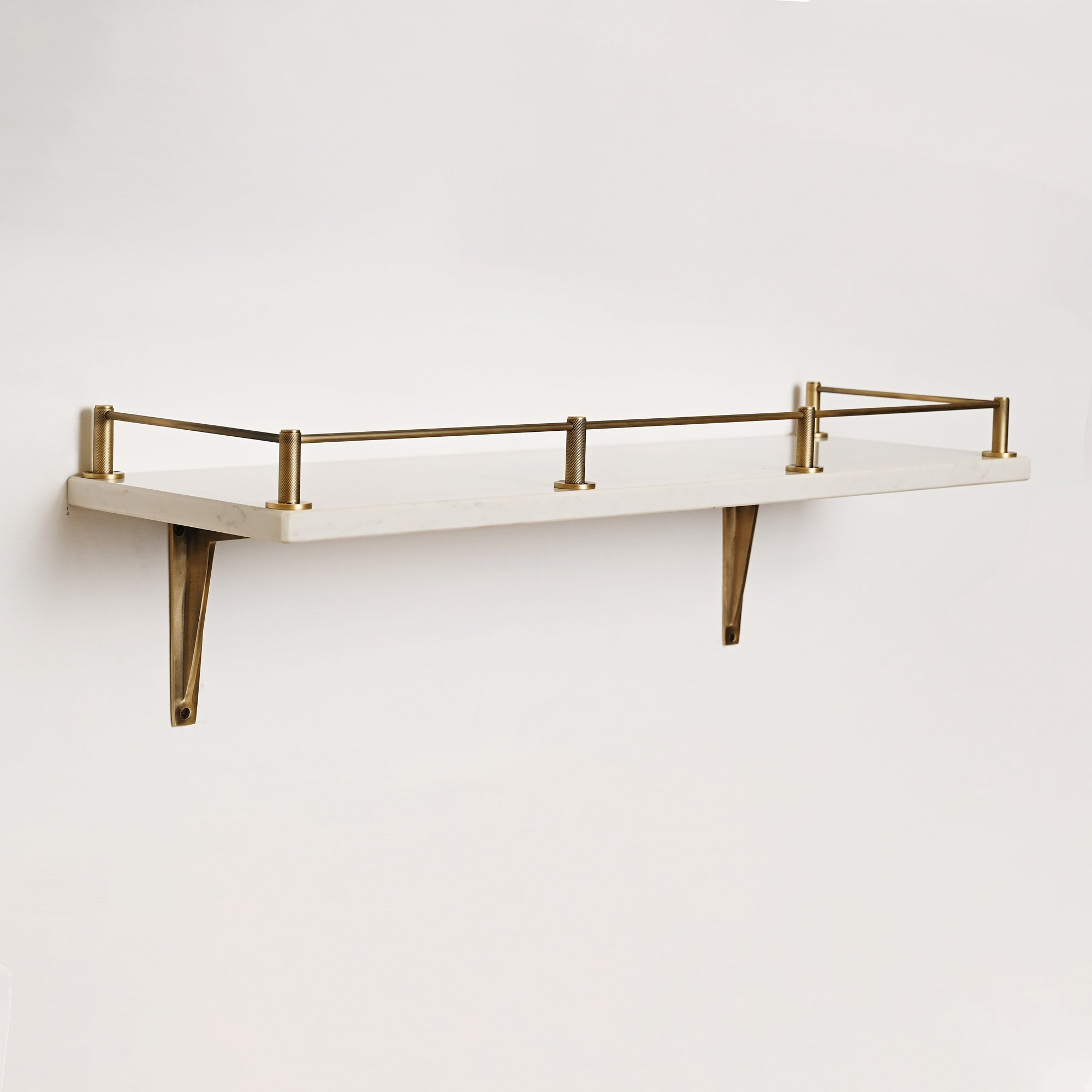 Knurled Gallery Shelf Rail | Aged Brushed Brass - Gallery Rails - Yester Home - Yester Home