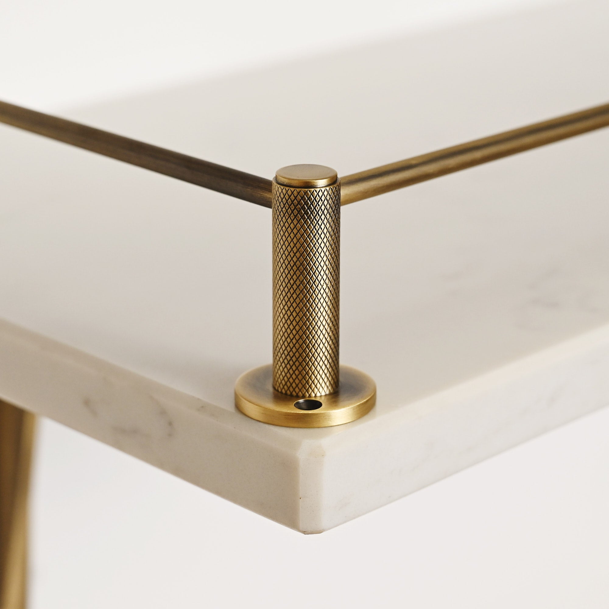 Knurled Gallery Shelf Rail | Aged Brushed Brass - Gallery Rails - Yester Home - Yester Home