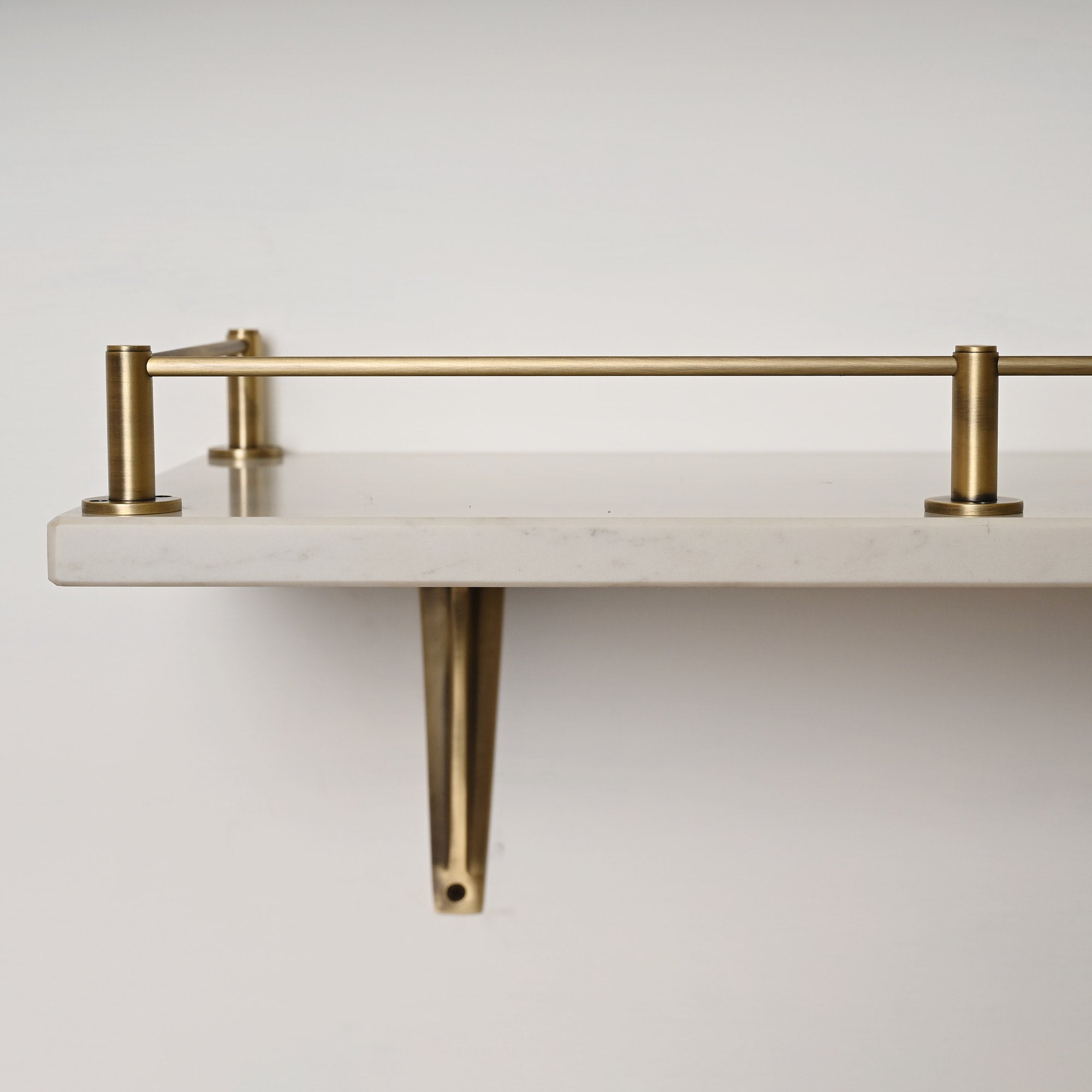 Round Bar Gallery Shelf Rail | Aged Brushed Brass - Gallery Rails - Yester Home - Yester Home