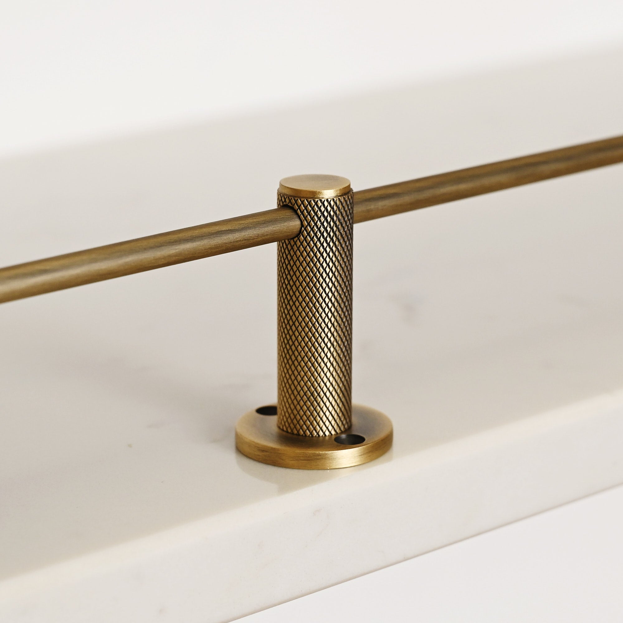 Knurled Gallery Shelf Rail | Aged Brushed Brass - Gallery Rails - Yester Home - Yester Home