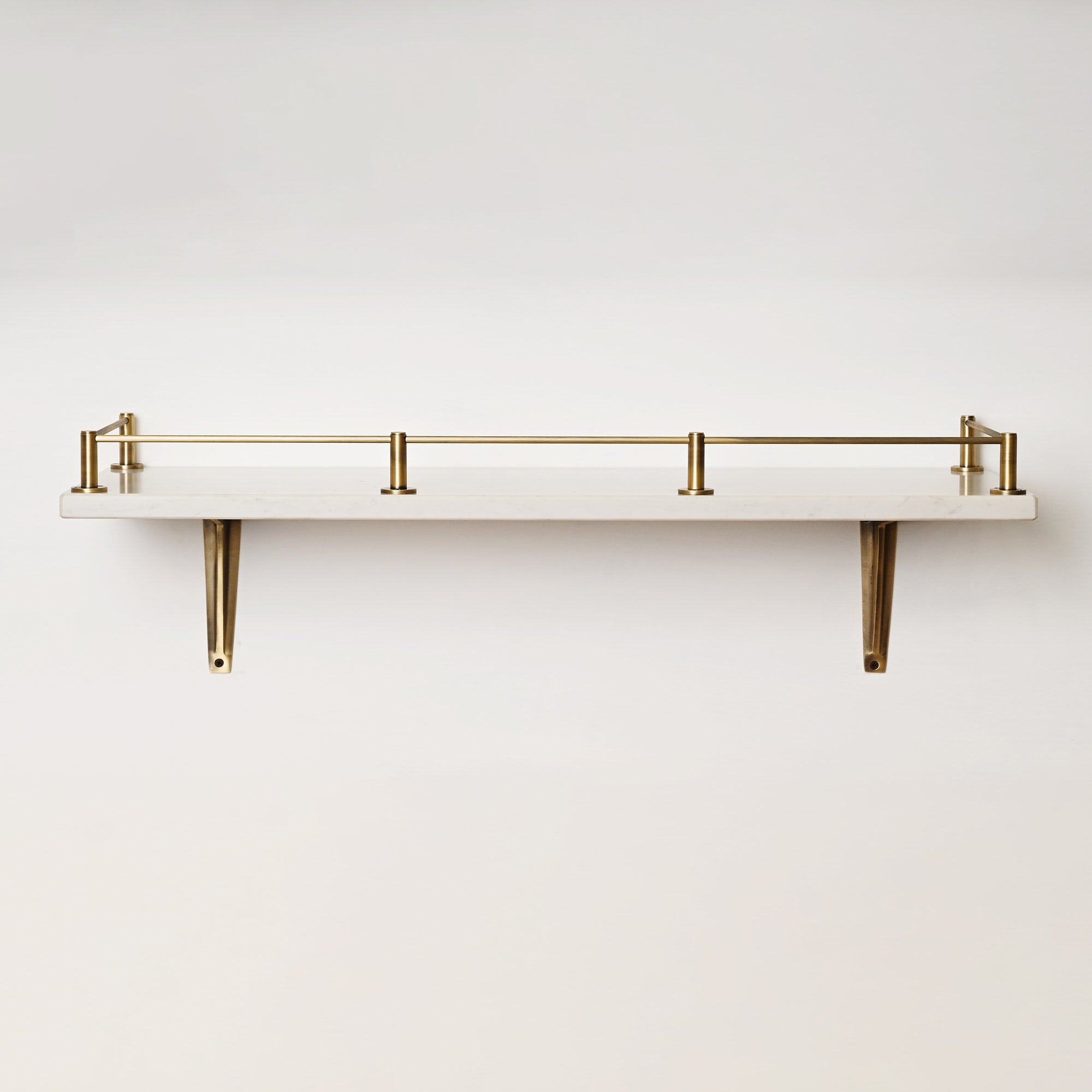 Round Bar Gallery Shelf Rail | Aged Brushed Brass - Gallery Rails - Yester Home - Yester Home