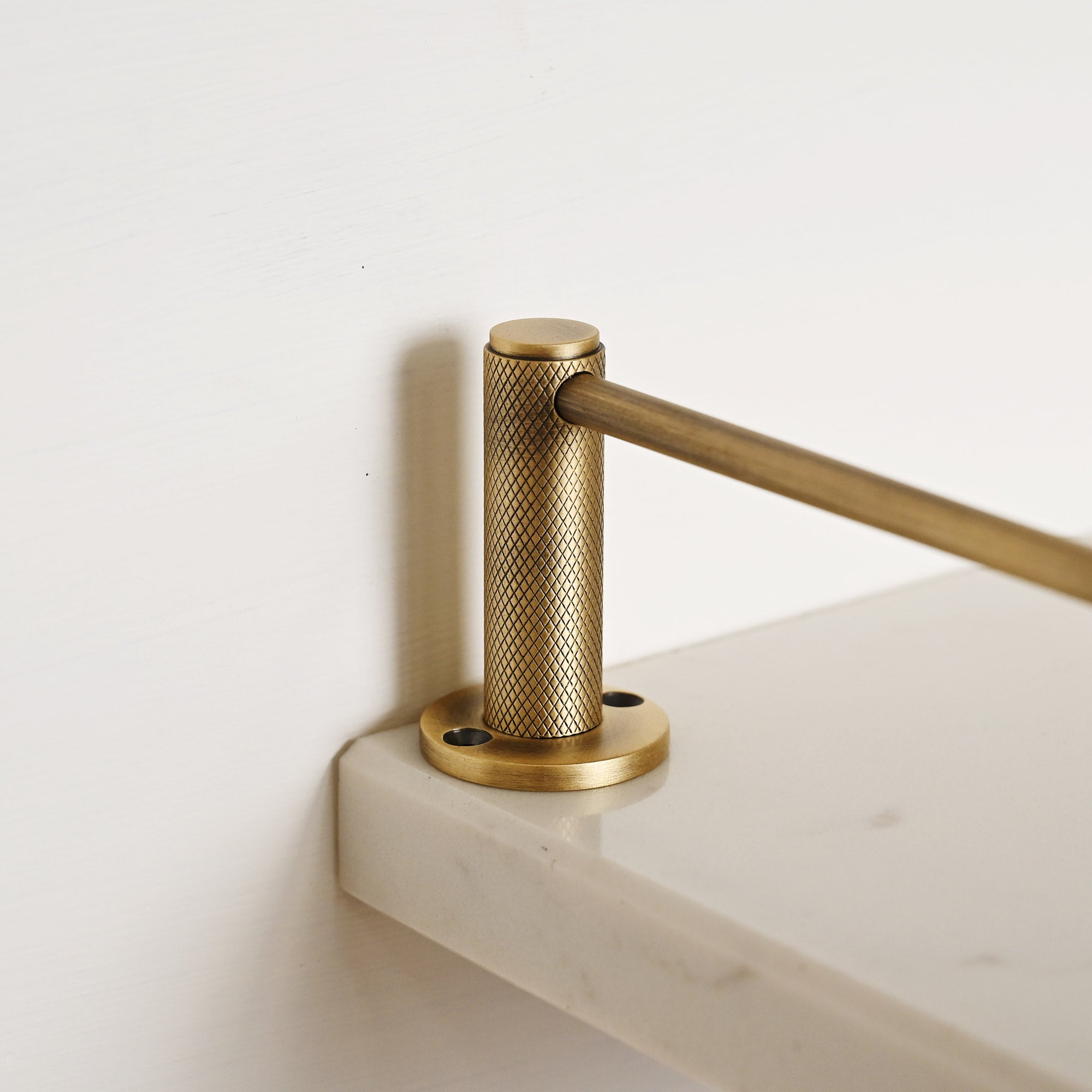 Knurled Gallery Shelf Rail | Aged Brushed Brass - Gallery Rails - Yester Home - Yester Home