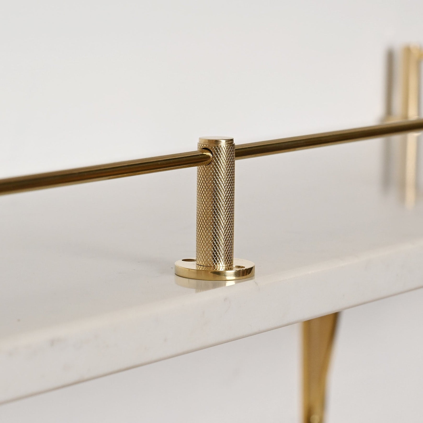 Knurled Gallery Shelf Rail | Polished Brass - Gallery Rails - Yester Home - Yester Home