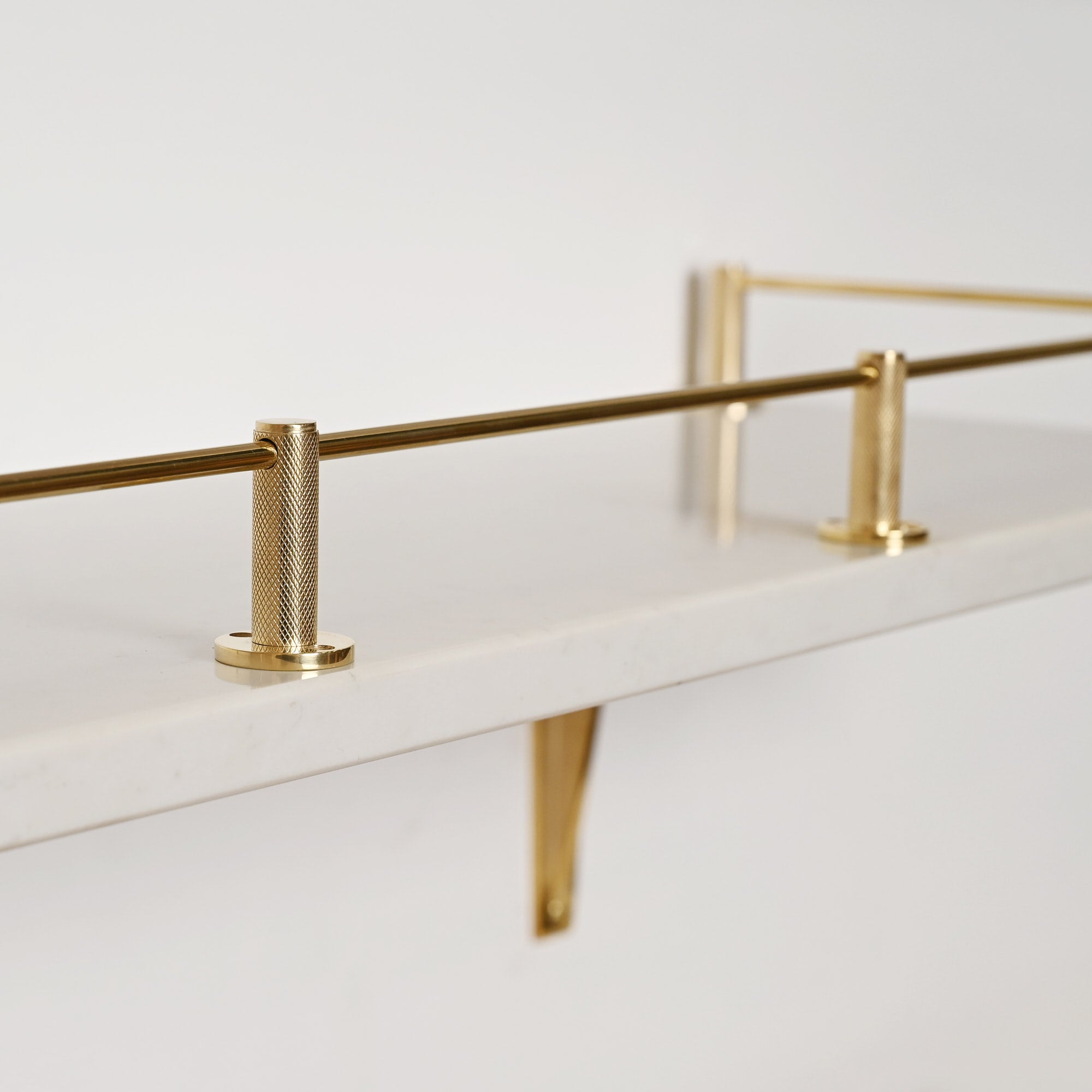 Knurled Gallery Shelf Rail | Polished Brass - Gallery Rails - Yester Home - Yester Home