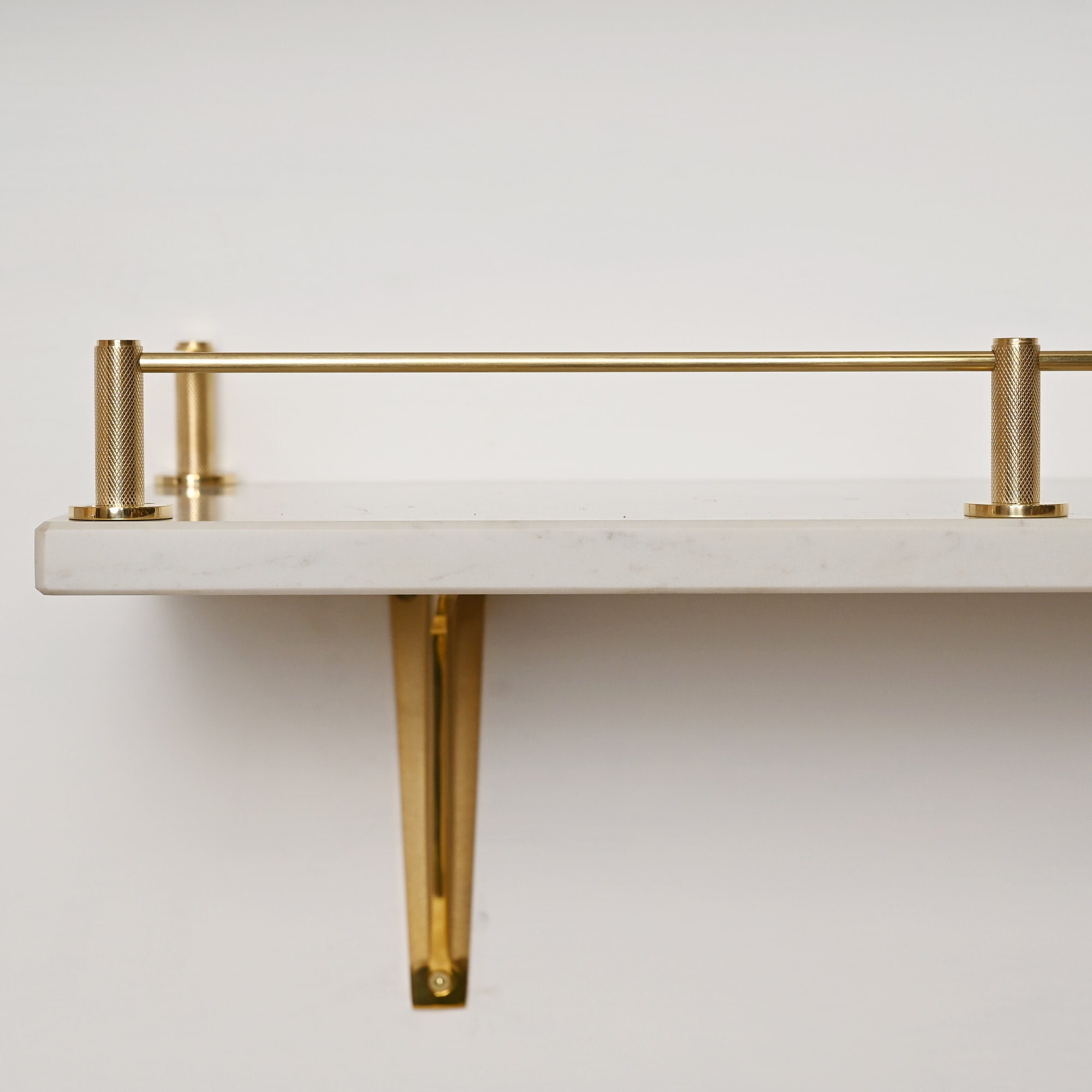 Knurled Gallery Shelf Rail | Polished Brass - Gallery Rails - Yester Home - Yester Home
