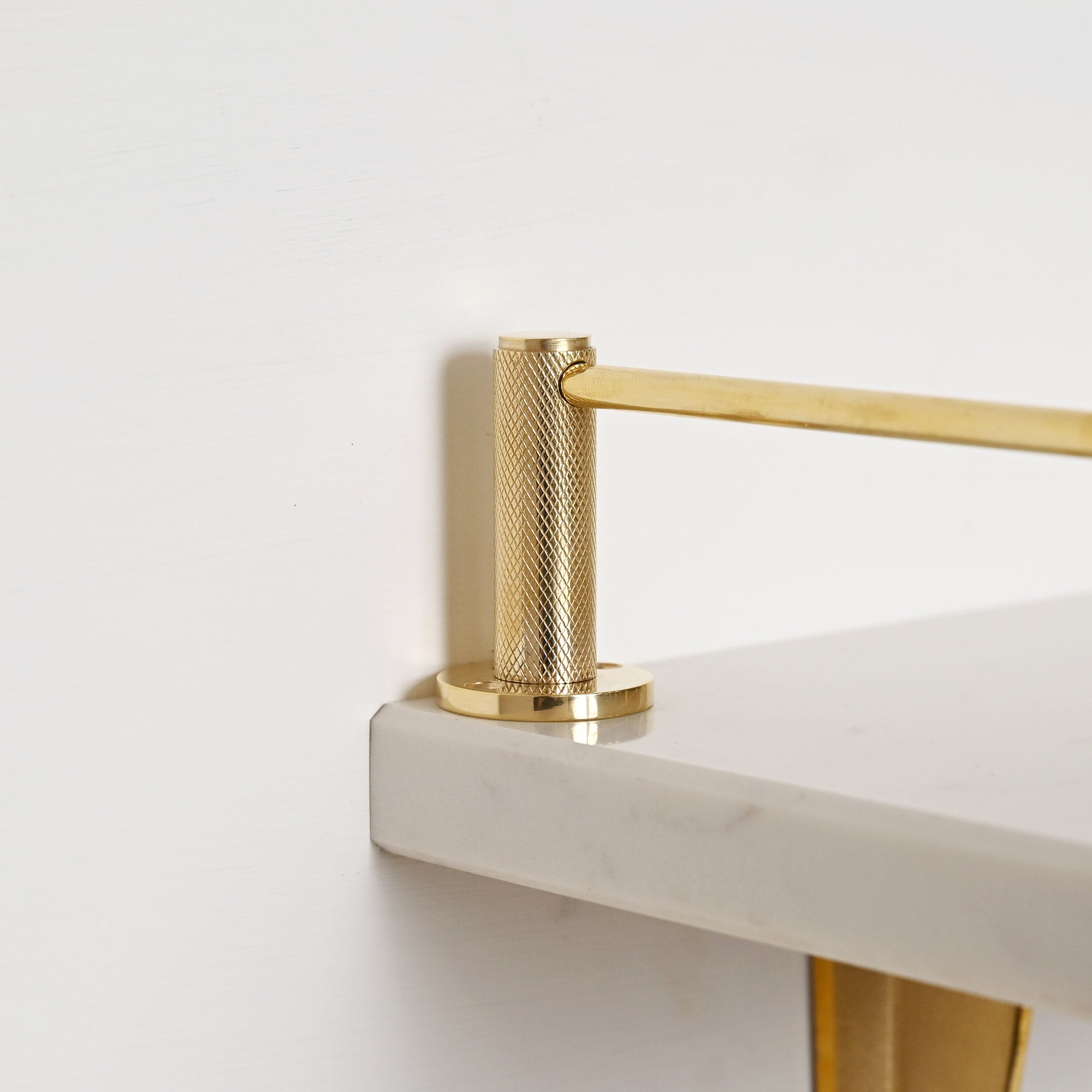 Knurled Gallery Shelf Rail | Polished Brass - Gallery Rails - Yester Home - Yester Home