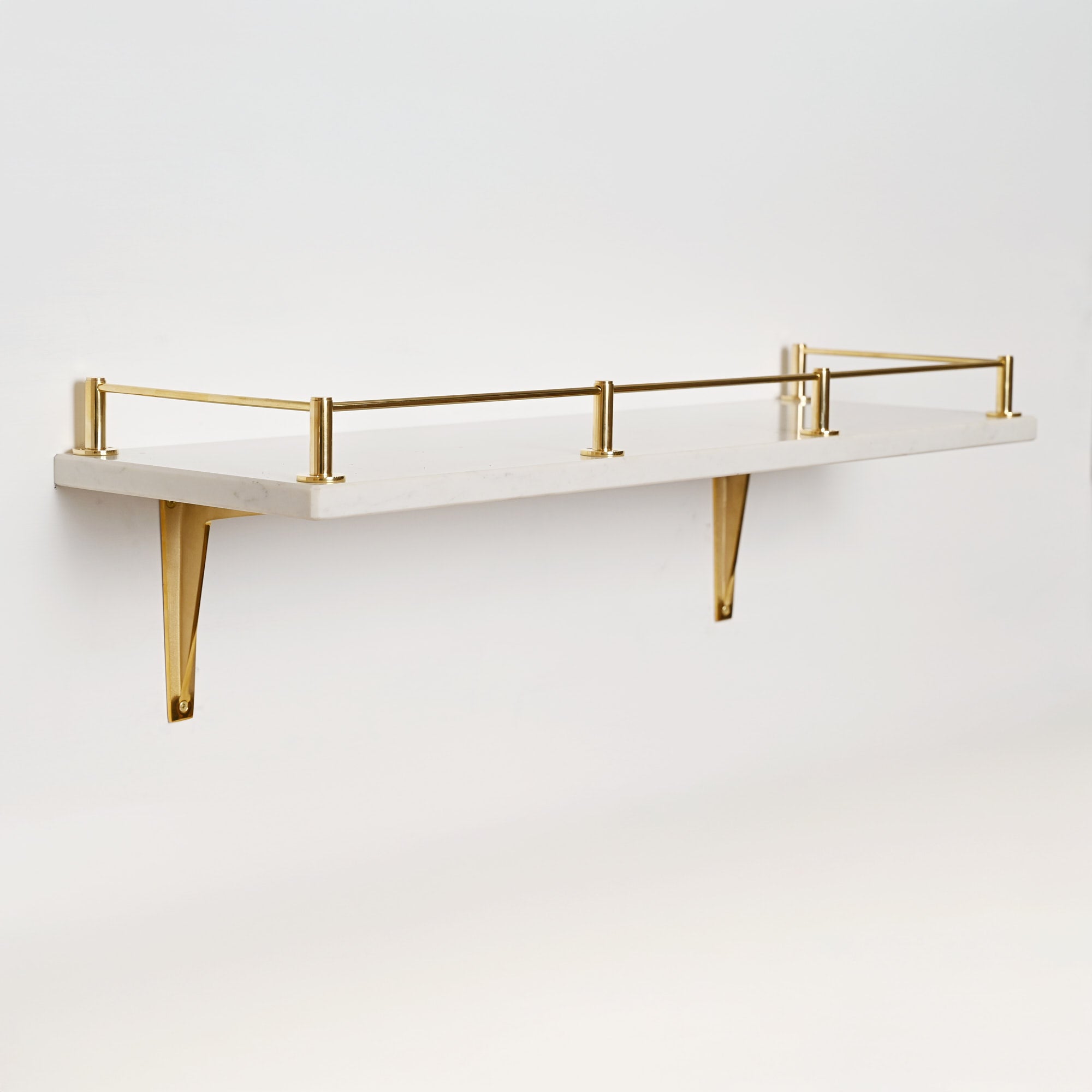 Round Bar Gallery Shelf Rail | Polished Brass - Gallery Rails - Yester Home - Yester Home