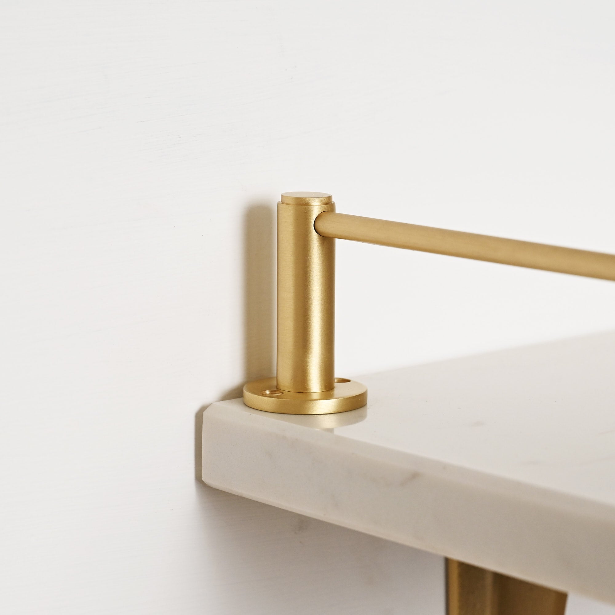 Round Bar Gallery Shelf Rail | Brushed Satin Brass Lacquered - Gallery Rails - Yester Home - Yester Home