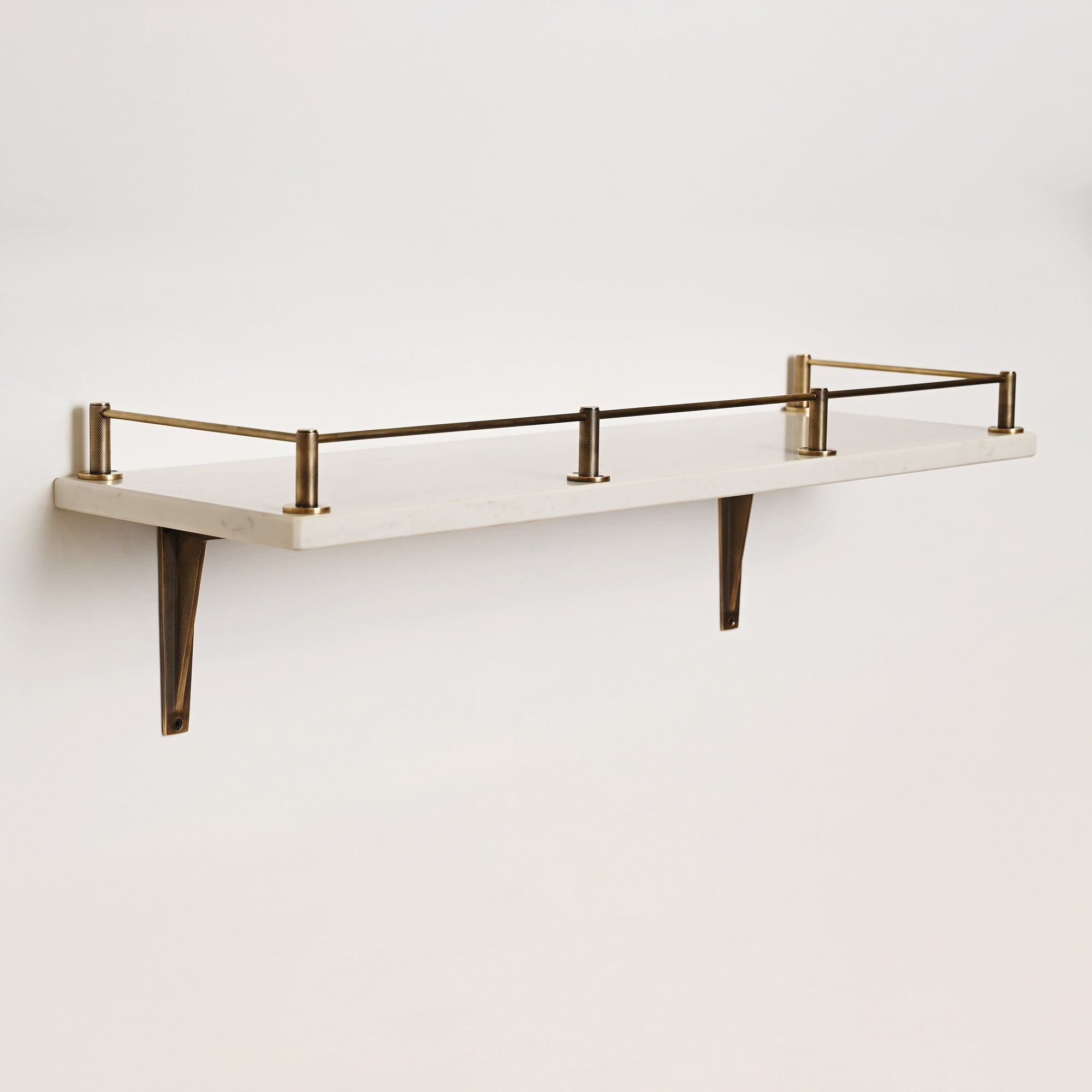 Knurled Gallery Shelf Rail | Aged Brass - Gallery Rails - Yester Home - Yester Home
