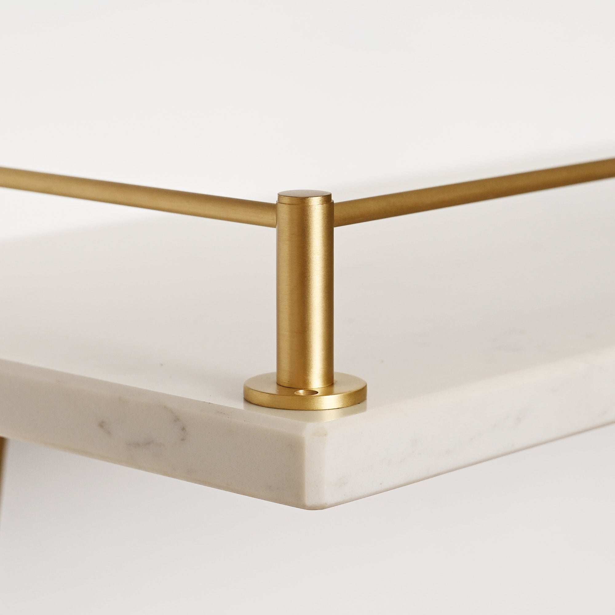 Round Bar Gallery Shelf Rail | Brushed Satin Brass Lacquered - Gallery Rails - Yester Home - Yester Home