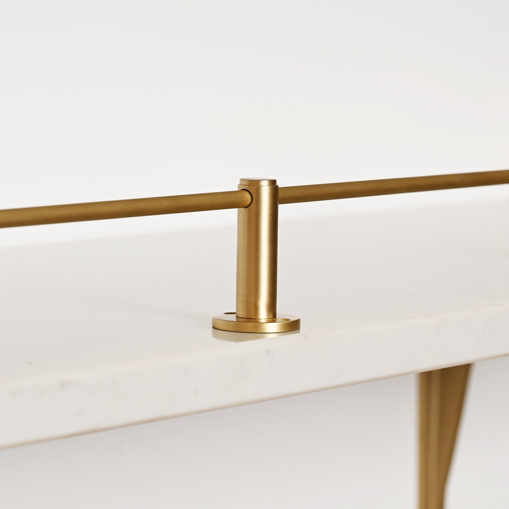 Round Bar Gallery Shelf Rail | Brushed Satin Brass Lacquered - Gallery Rails - Yester Home - Yester Home