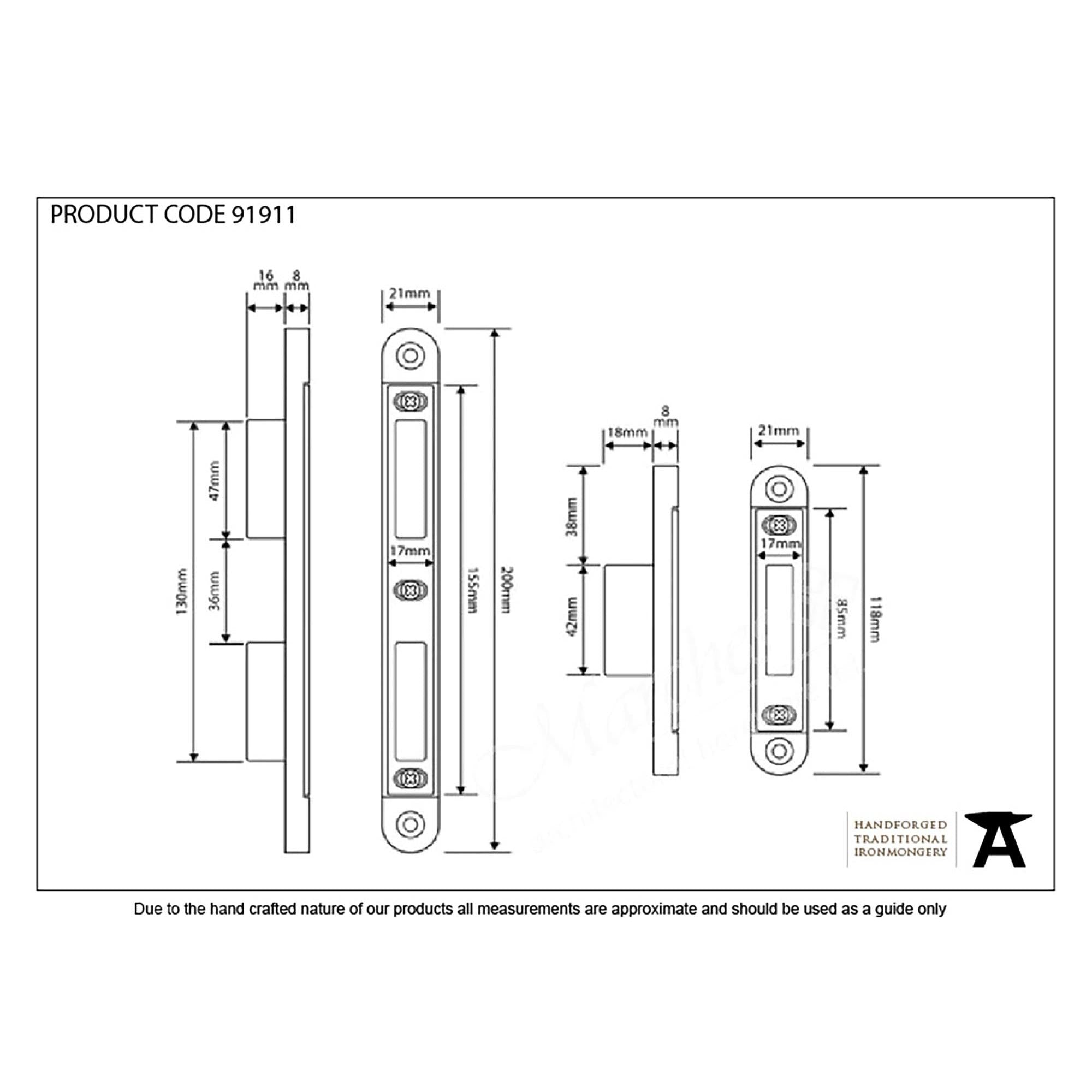 Bright Zinc Plated Espag Plain Keep Set | From The Anvil - Multi-Point Locks - From The Anvil - Yester Home