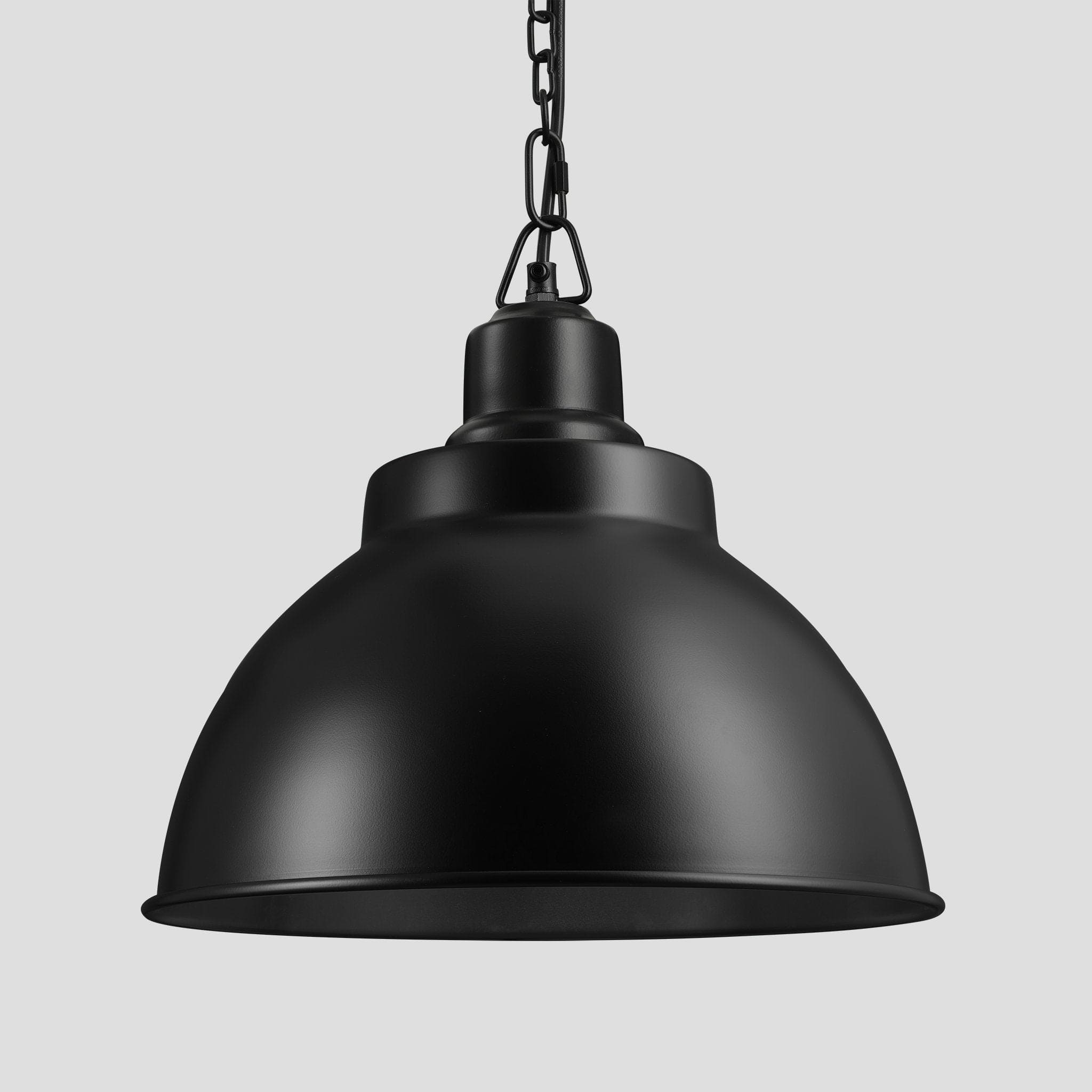 Brooklyn Dome Pendant - 13 Inch - Black-Ceiling Lights-Yester Home