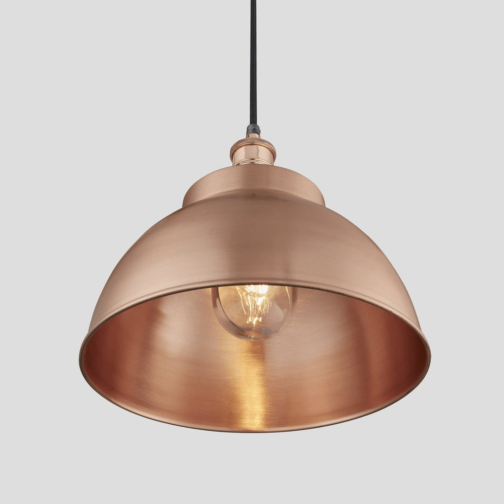 Brooklyn Outdoor & Bathroom Dome Pendant - 13 Inch - Copper-Ceiling Lights-Yester Home