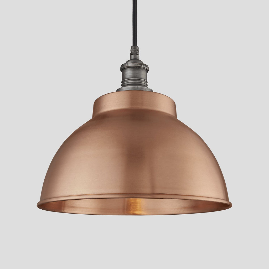 Brooklyn Outdoor & Bathroom Dome Pendant - 13 Inch - Copper-Ceiling Lights-Yester Home