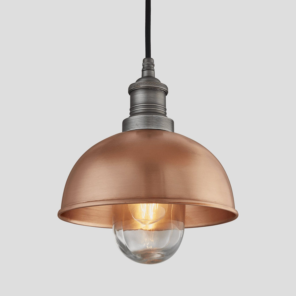 Brooklyn Outdoor & Bathroom Dome Pendant - 8 Inch - Copper-Ceiling Lights-Yester Home