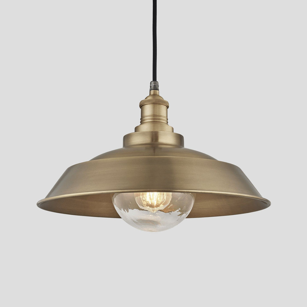 Brooklyn Outdoor & Bathroom Step Pendant - 16 Inch - Brass-Ceiling Lights-Yester Home