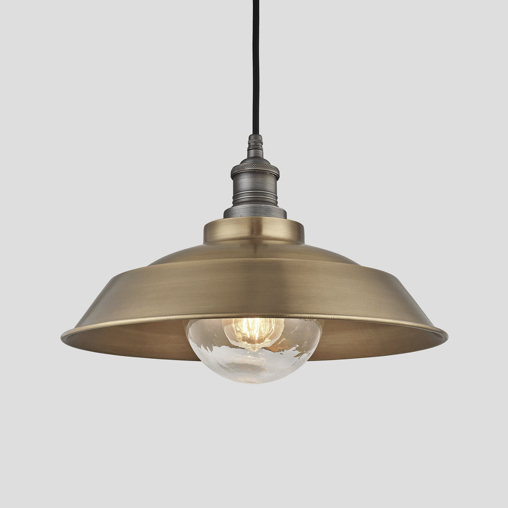 Brooklyn Outdoor & Bathroom Step Pendant - 16 Inch - Brass-Ceiling Lights-Yester Home
