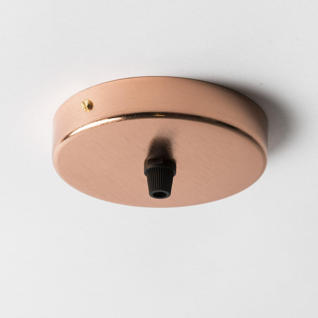 Brushed 100mm Copper Ceiling Rose - All Outlet Options-Ceiling Rose-Yester Home