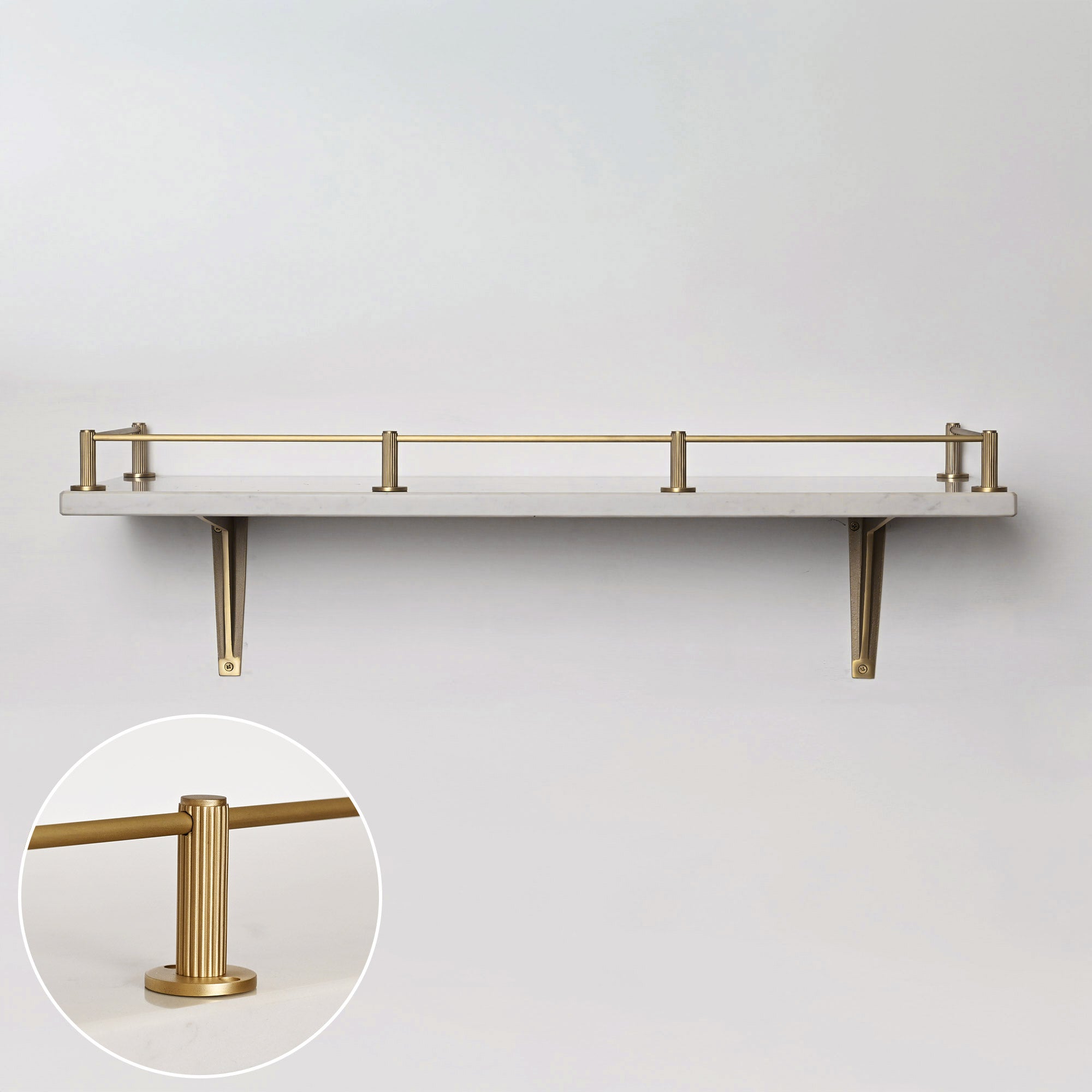 Claverley Gallery Shelf Rail | Brushed Satin Brass Lacquered - Gallery Rails - Yester Home - Yester Home