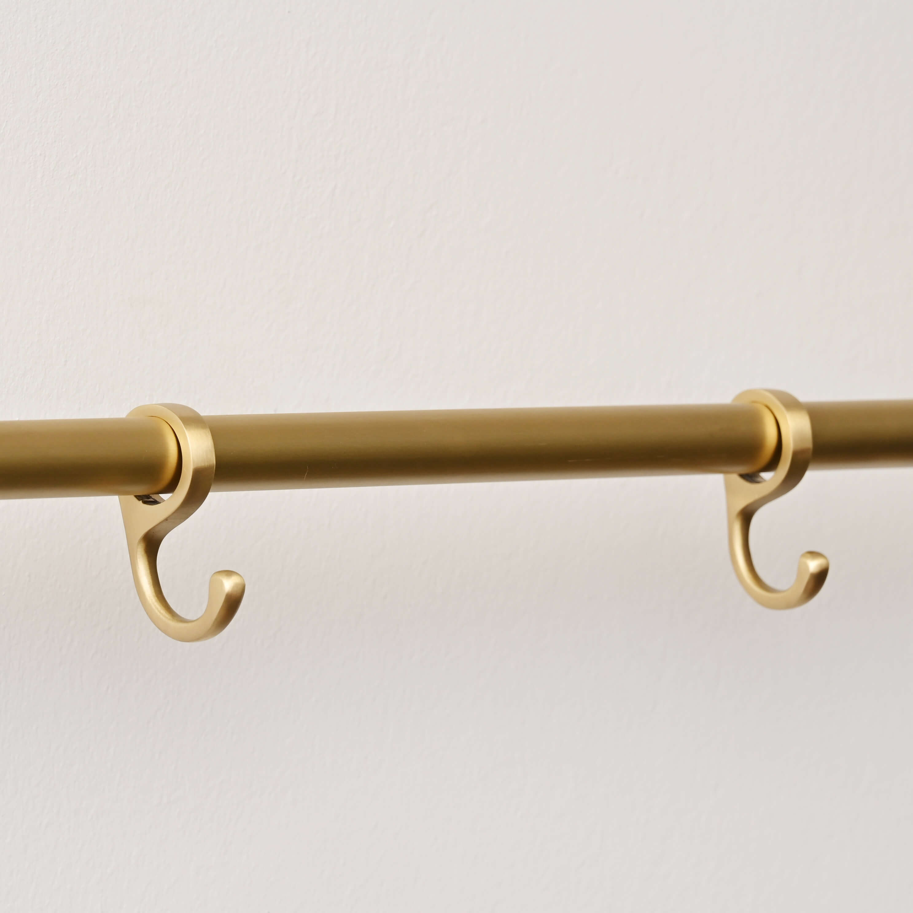 Brushed Satin Brass Hanging Rail | Lacquered - Hook Rails - Yester Home - Yester Home