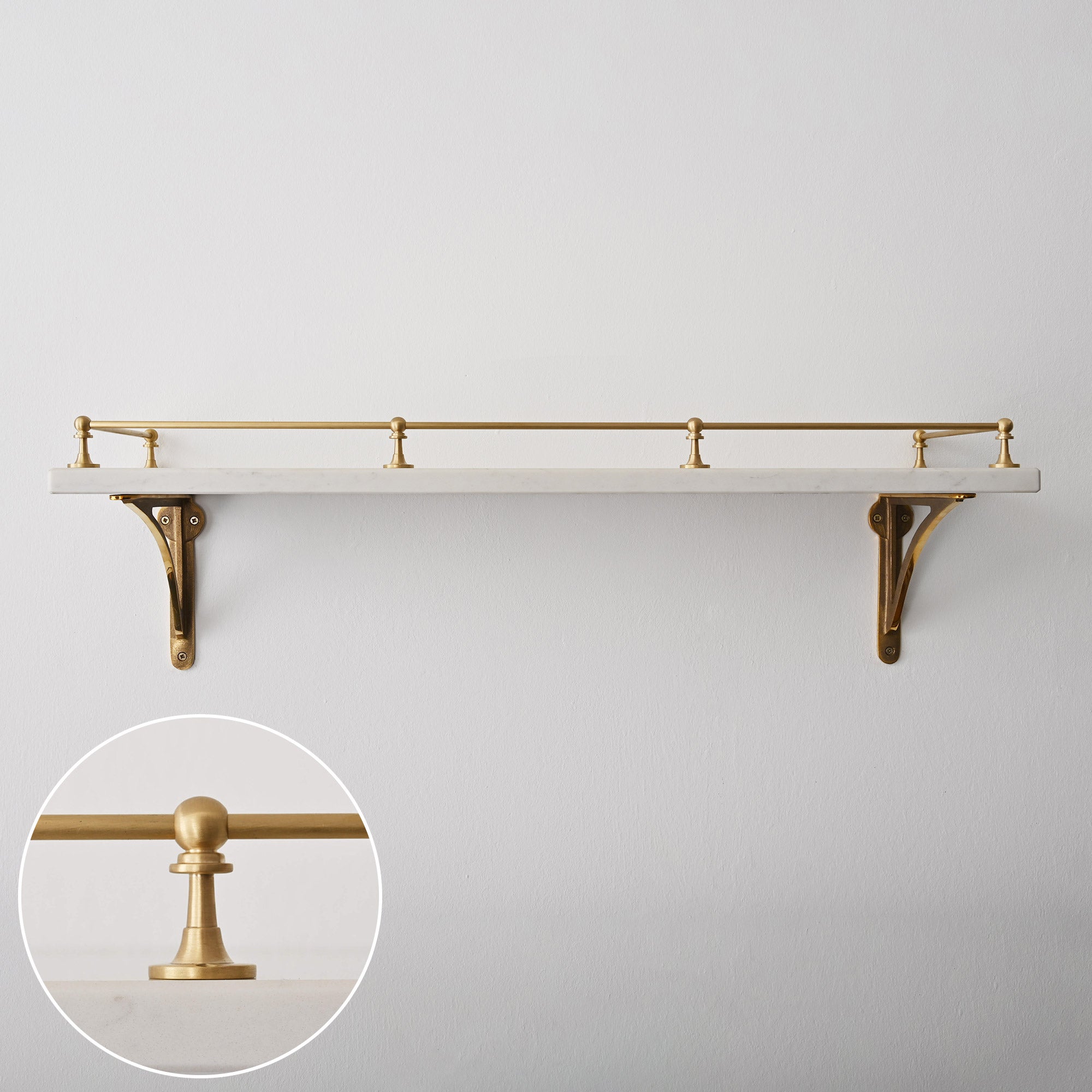 Victorian Gallery Shelf Rail | Brushed Satin Brass - Gallery Rails - Yester Home - Yester Home