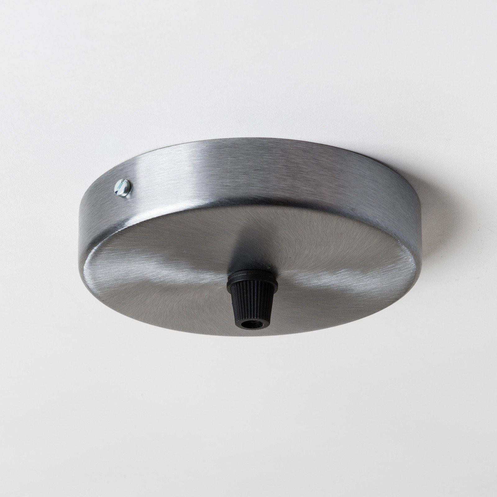 Brushed Steel 100mm Ceiling Rose - All Outlet Options-Ceiling Rose-Yester Home