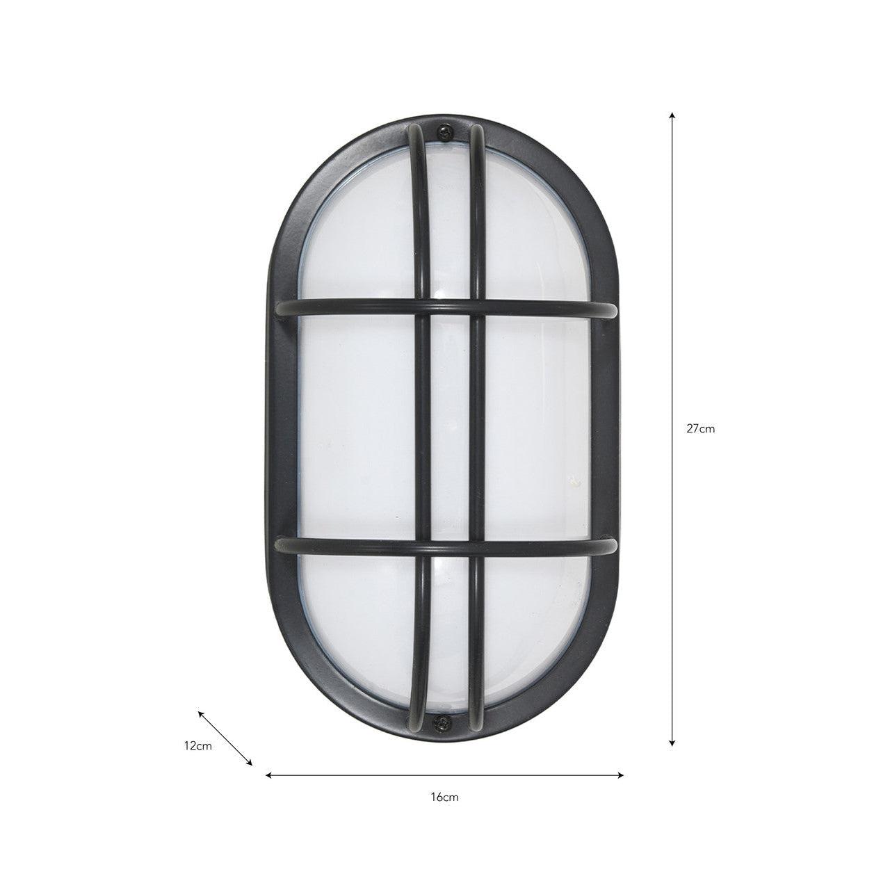 Bulk Head Light in Carbon - Steel-Outdoor Lighting-Yester Home