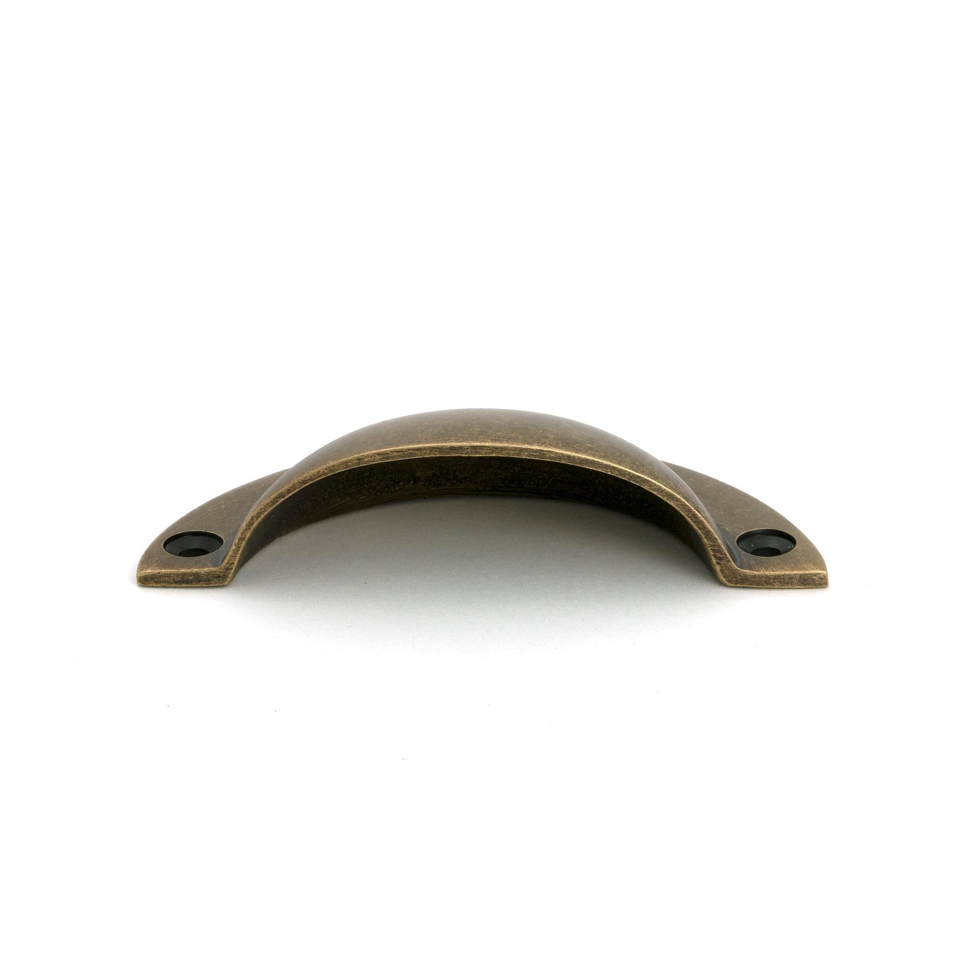 Burnished Brass 4" Plain Drawer Pull - Drawer Pulls - From The Anvil - Yester Home