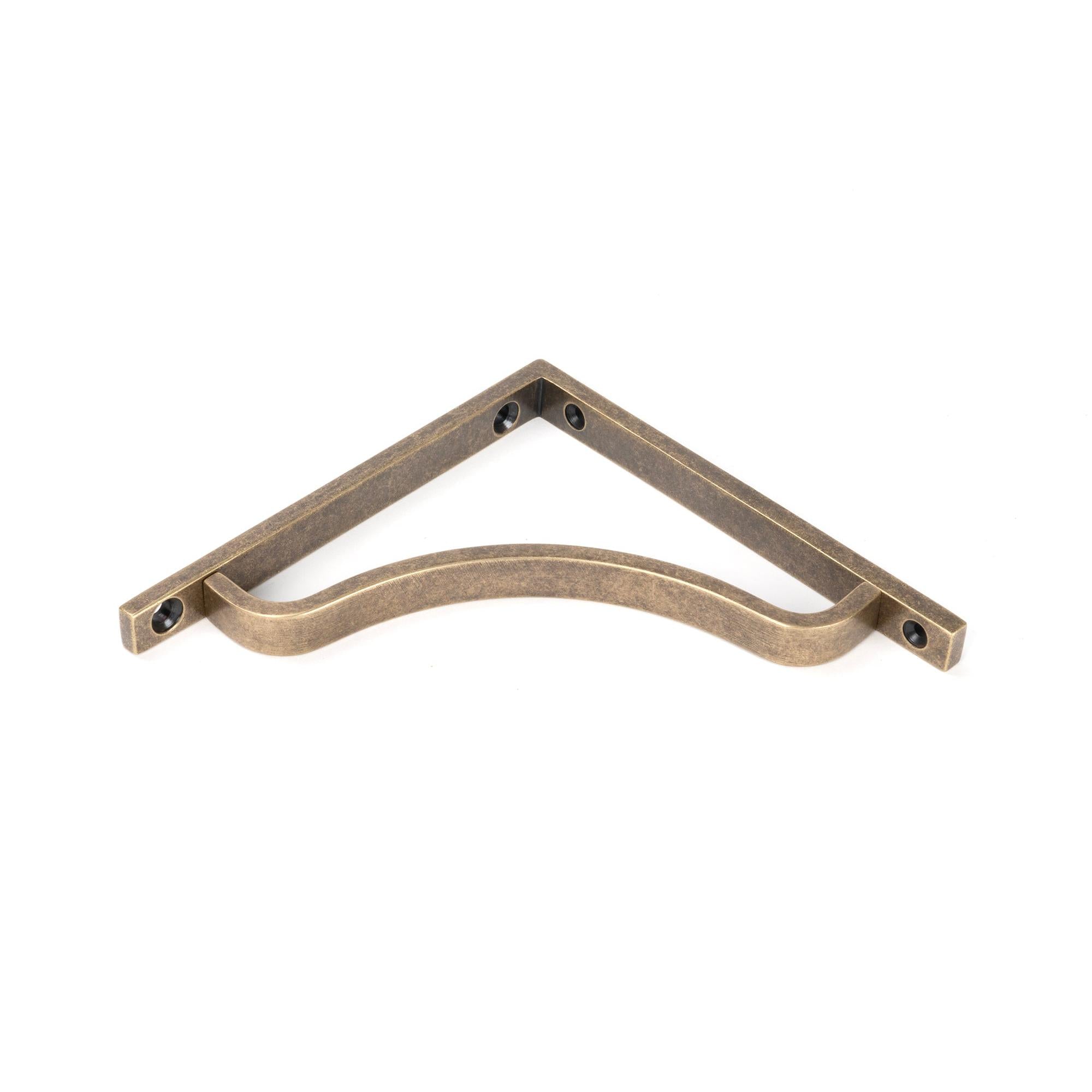 Burnished Brass Abingdon Shelf Bracket (150mm x 150mm) - Shelf Brackets - From The Anvil - Yester Home
