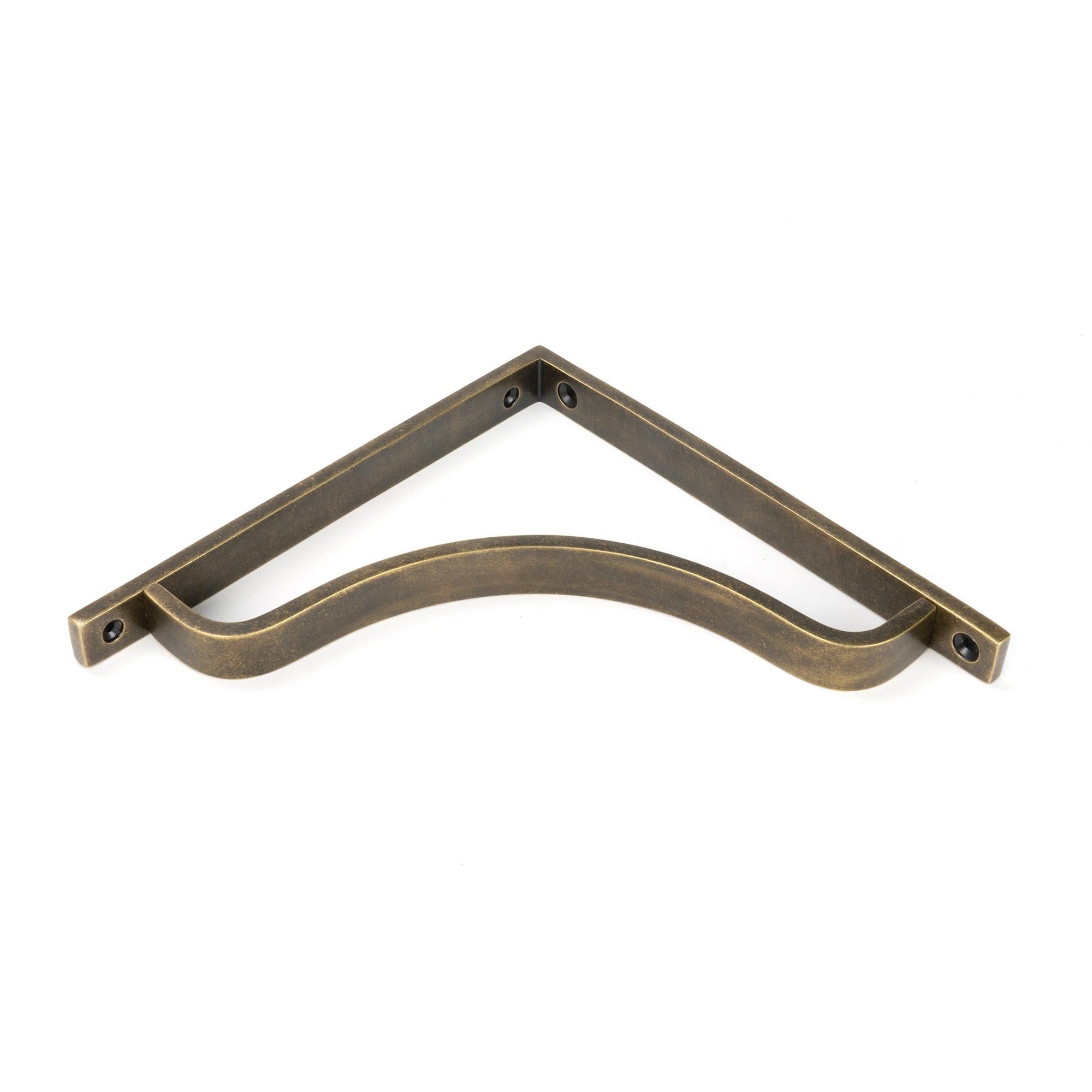 Burnished Brass Abingdon Shelf Bracket (200mm x 200mm) - Shelf Brackets - From The Anvil - Yester Home
