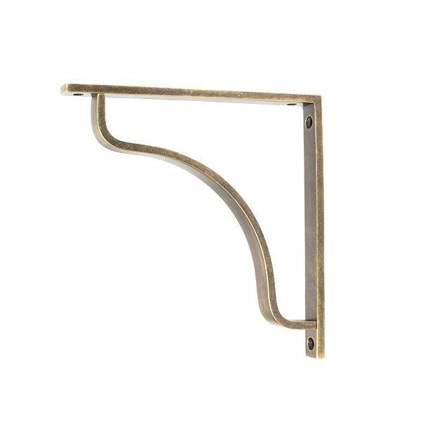 Burnished Brass Abingdon Shelf Bracket (200mm x 200mm) - Shelf Brackets - From The Anvil - Yester Home