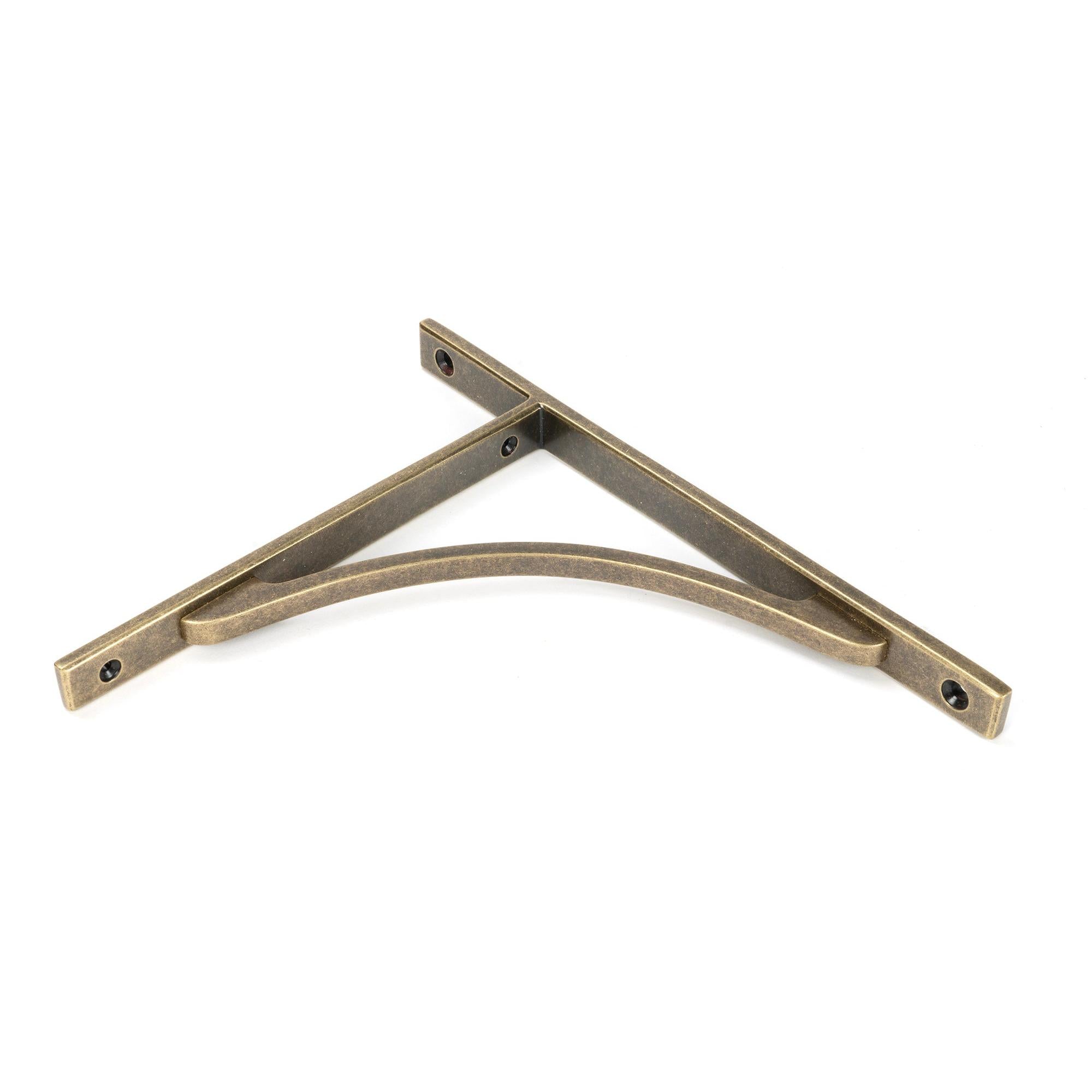Burnished Brass Apperley Shelf Bracket (260mm x 200mm) - Shelf Brackets - From The Anvil - Yester Home