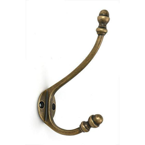 Burnished Brass Hat & Coat Hook - Coat Hooks - From The Anvil - Yester Home